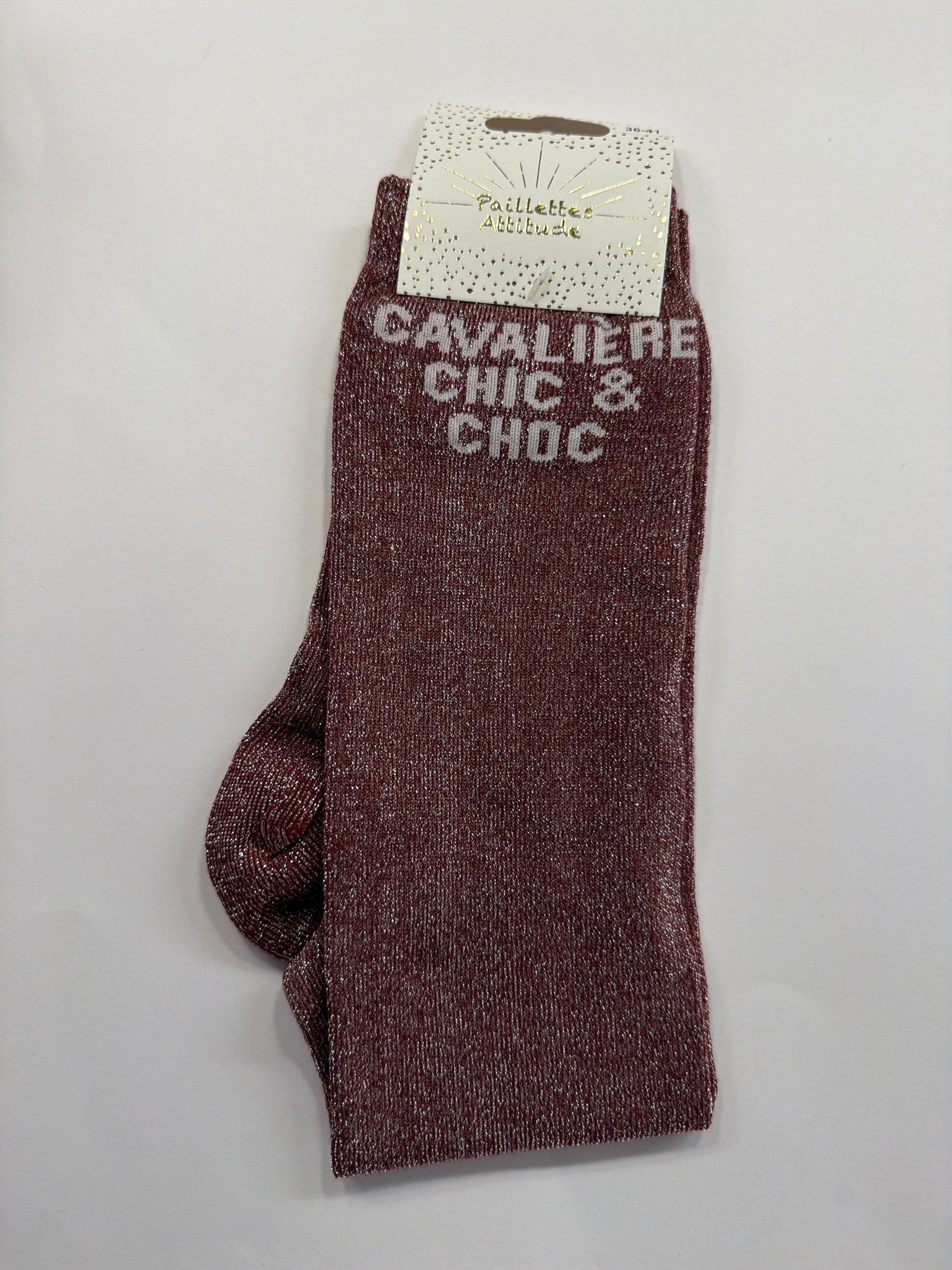 Chaussette équitation pailletée 36-41 CAVALIÈRE CHIC & CHOC