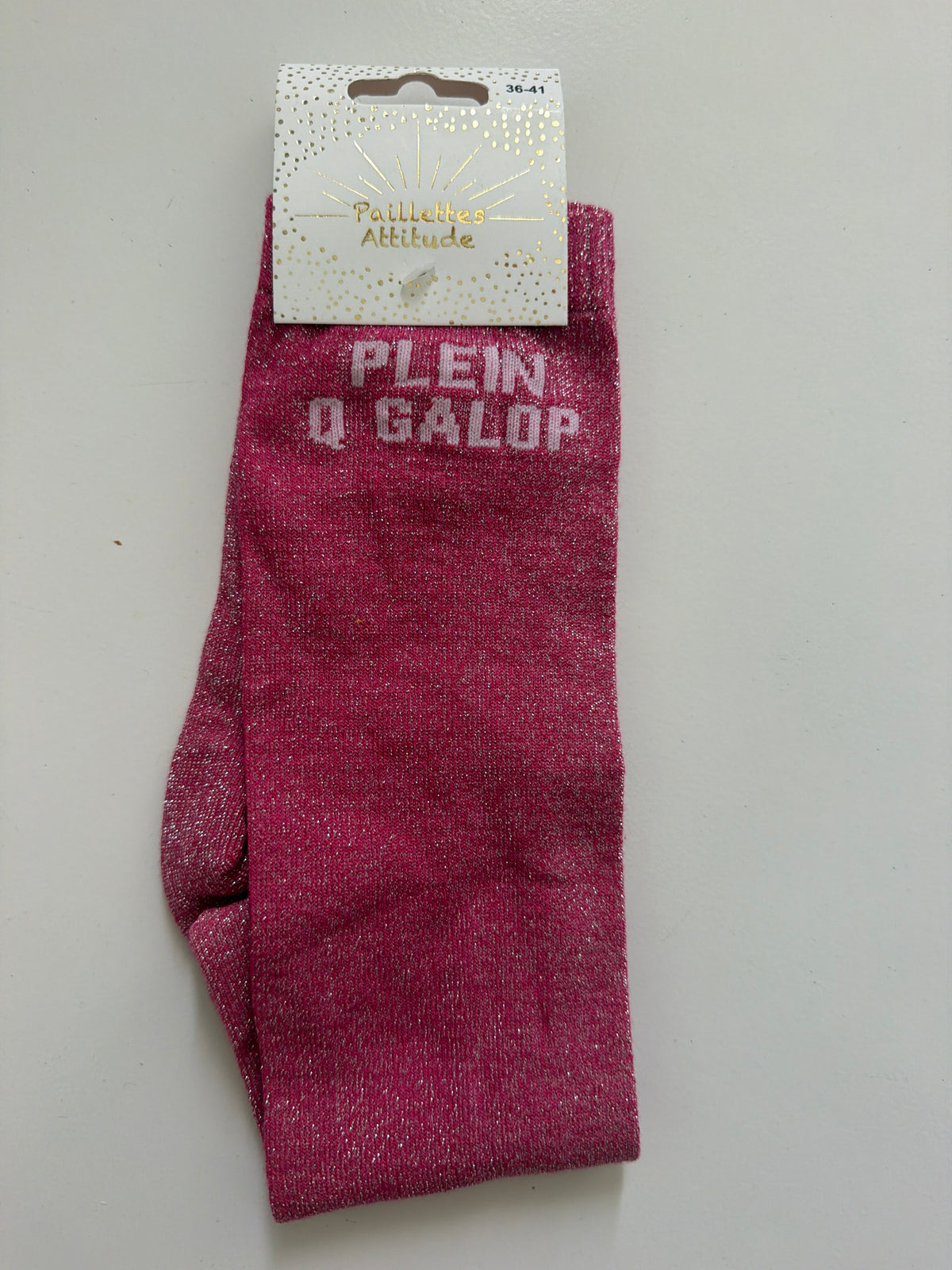 Chaussette pailletée équitation 36-41 PLEIN Q GALOP