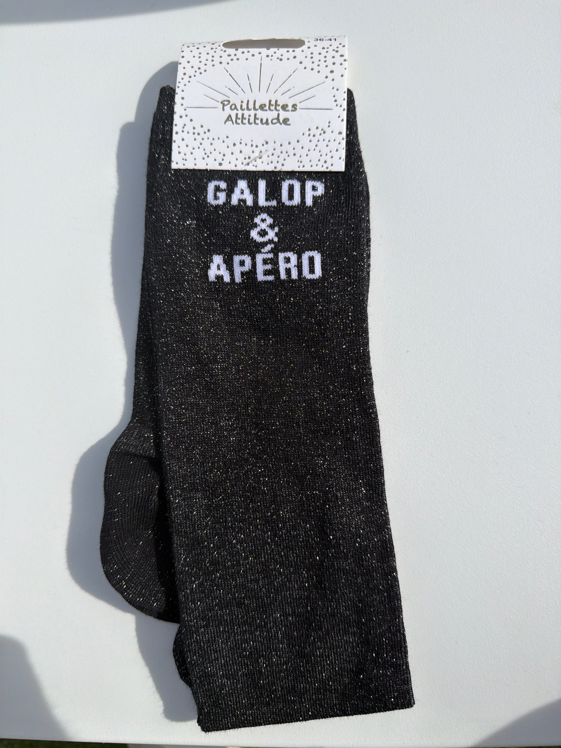 Chaussette équitation pailletée 36-41 GALOP & APÉRO