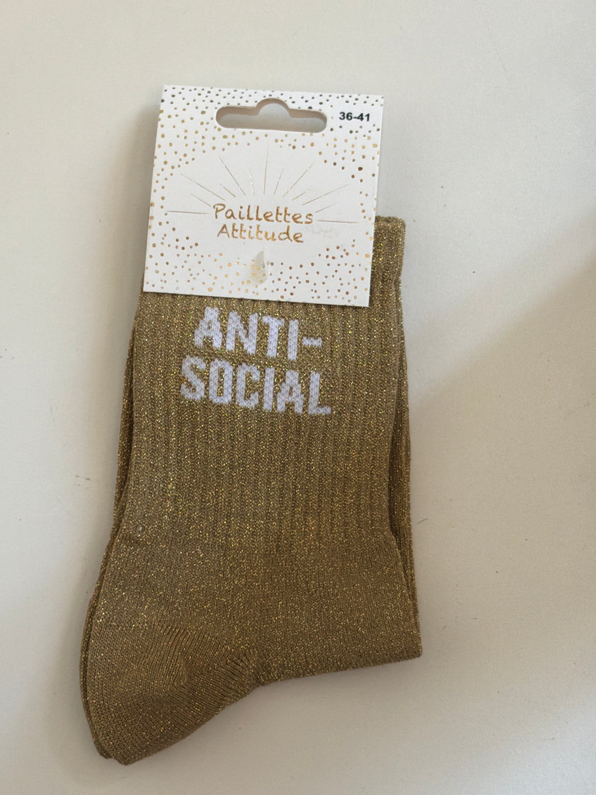 Chaussette pailletée de ville 36-41 ANTI-SOCIAL