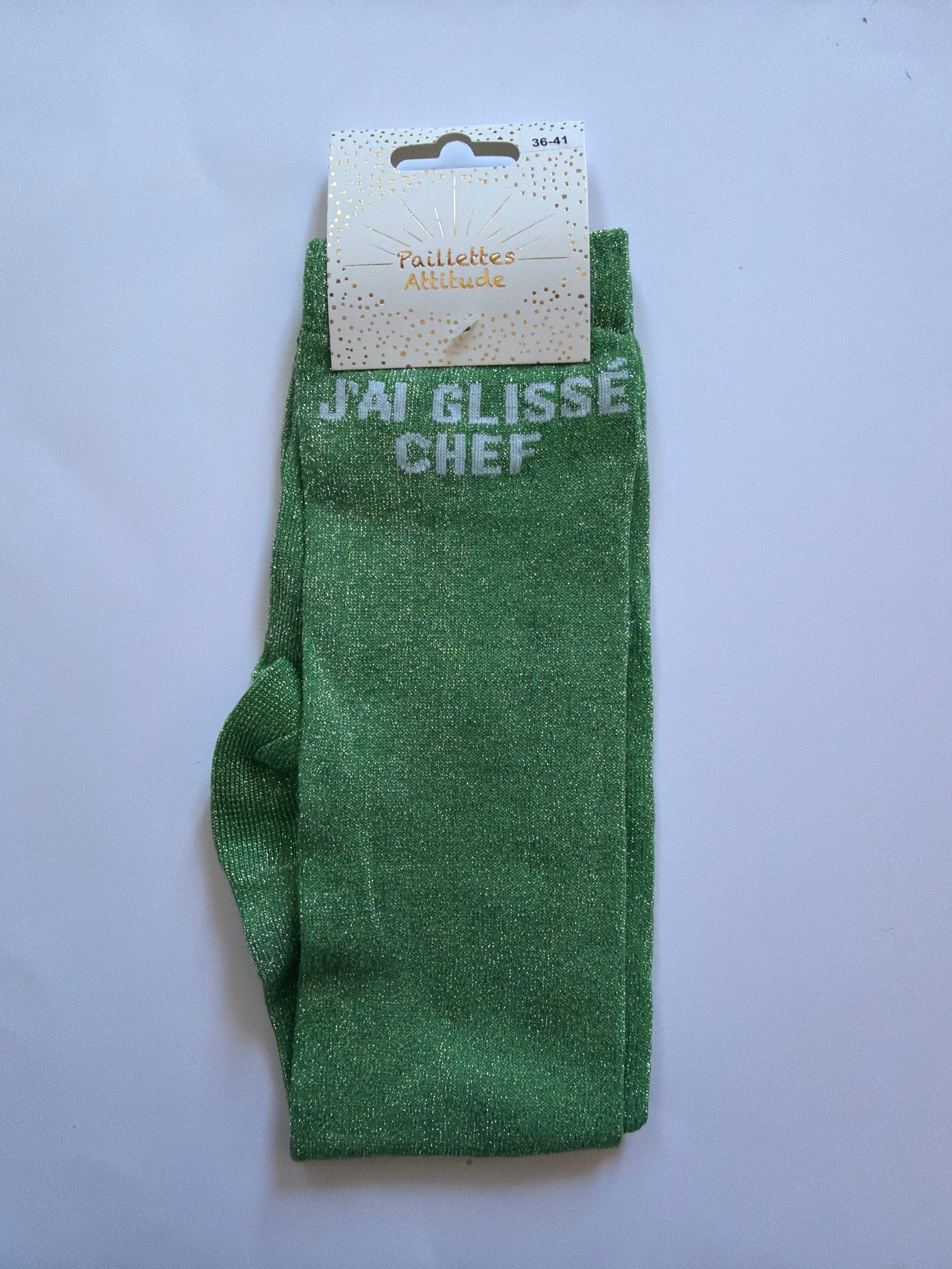 Chaussette pailletée équitation 36-41 J'AI GLISSÉ CHEF