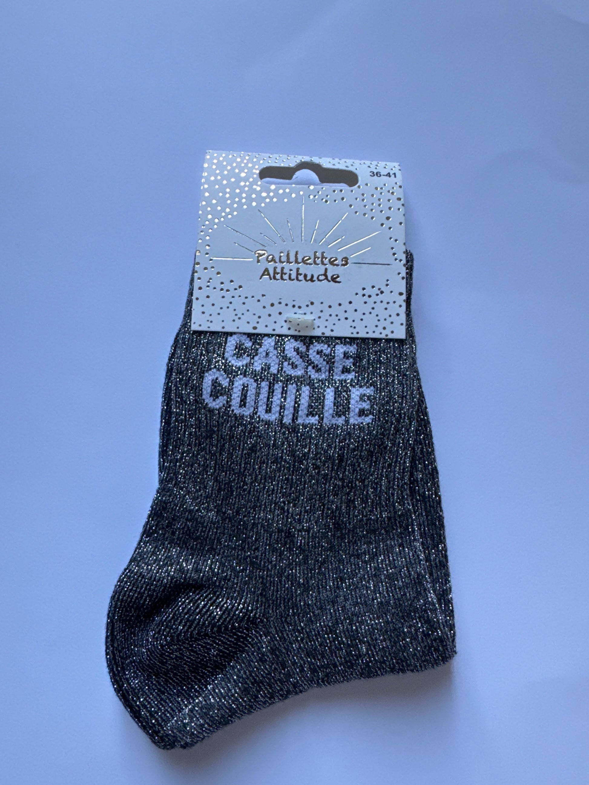 Chaussette de ville pailletée 36-41 CASSE COUILLE