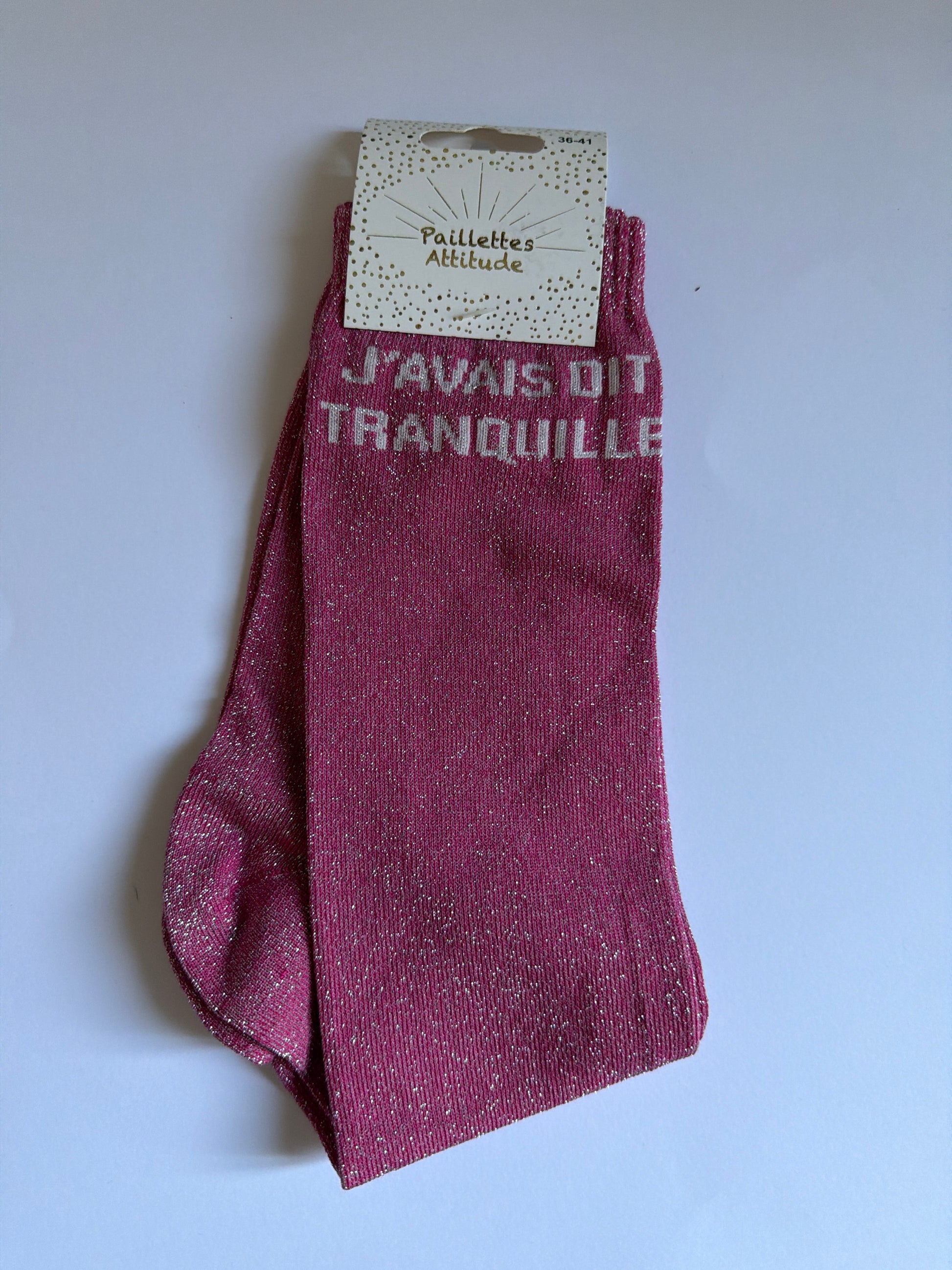 Chaussette pailletée équitation 36-41 J’AVAIS DIT TRANQUILLE