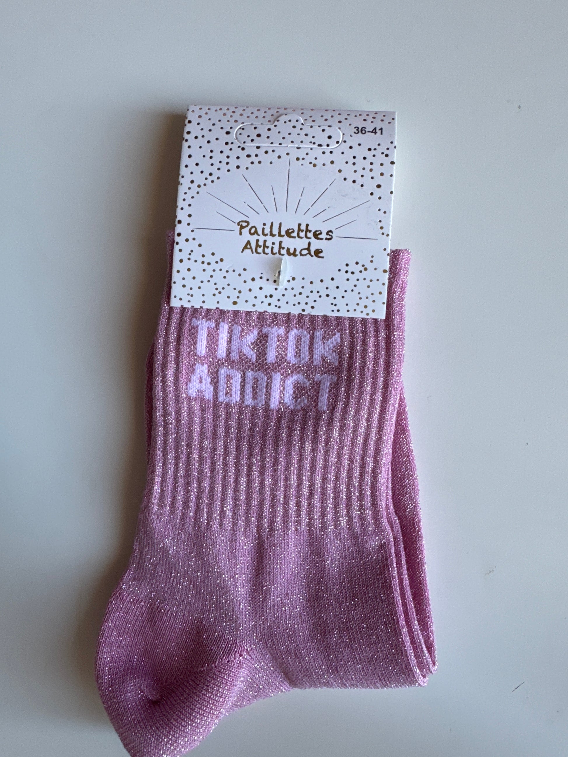 Chaussettes “TikTok Addict” – Taille 36/41 ✨