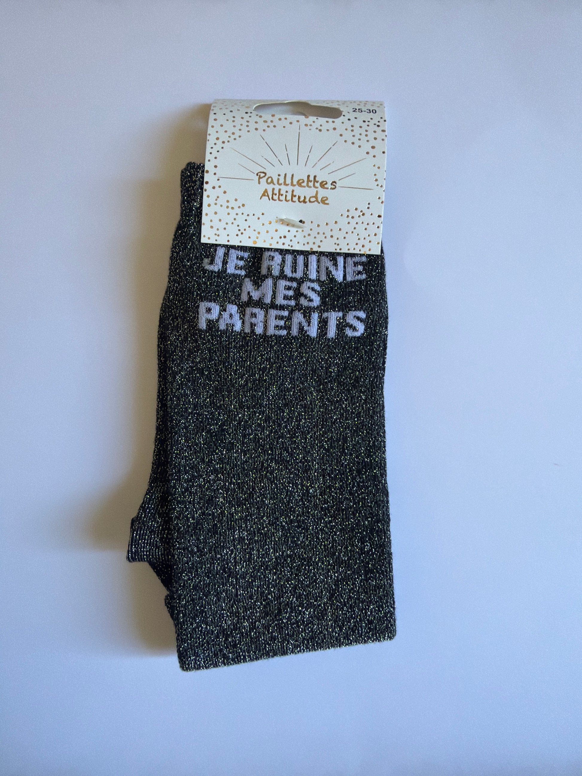 Chaussette pailletée équitation 25-30 JE RUINE MES PARENTS