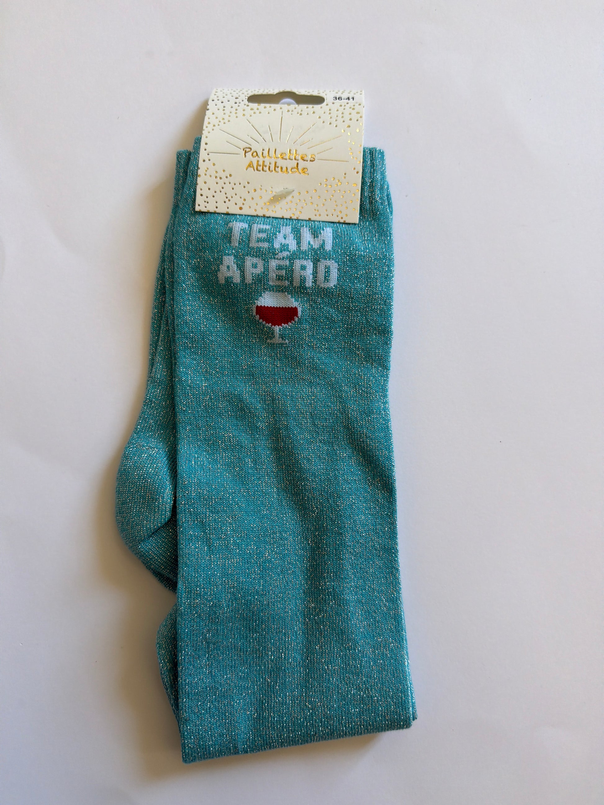 Chaussette pailletée équitation 36-41 TEAM APÉRO 🍷