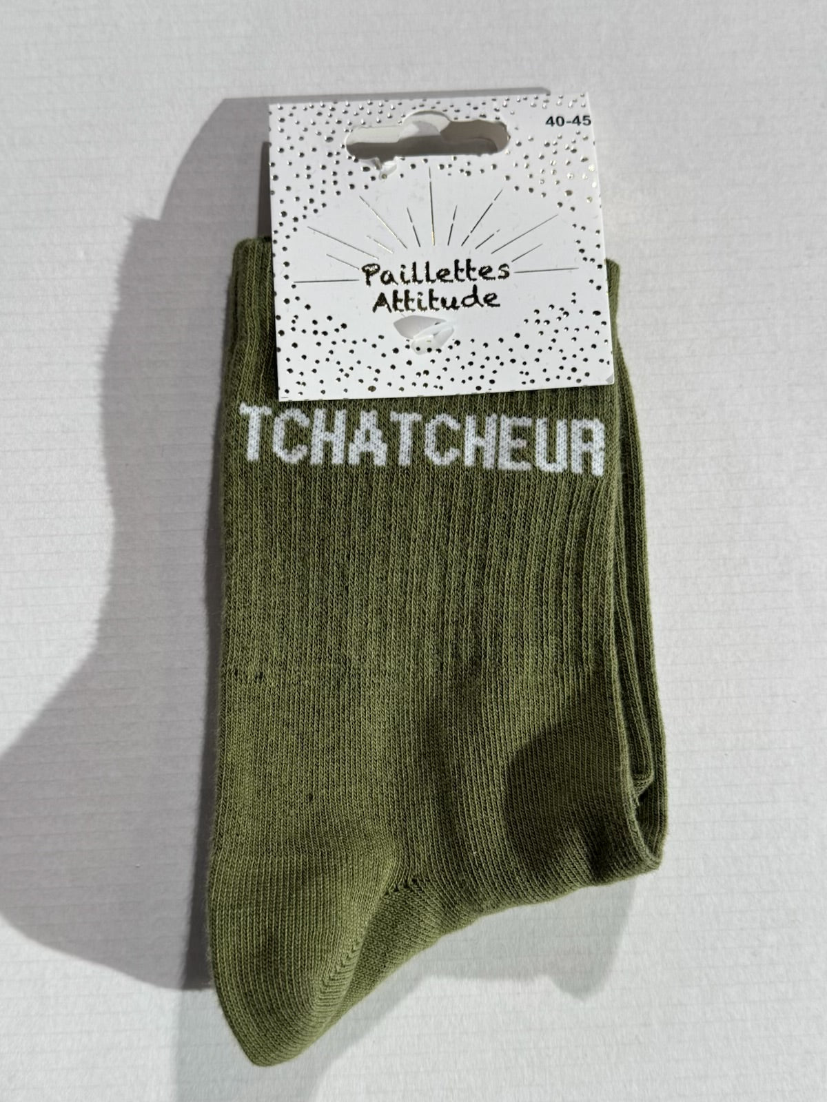 Chaussettes Vert « Tchatcheur »