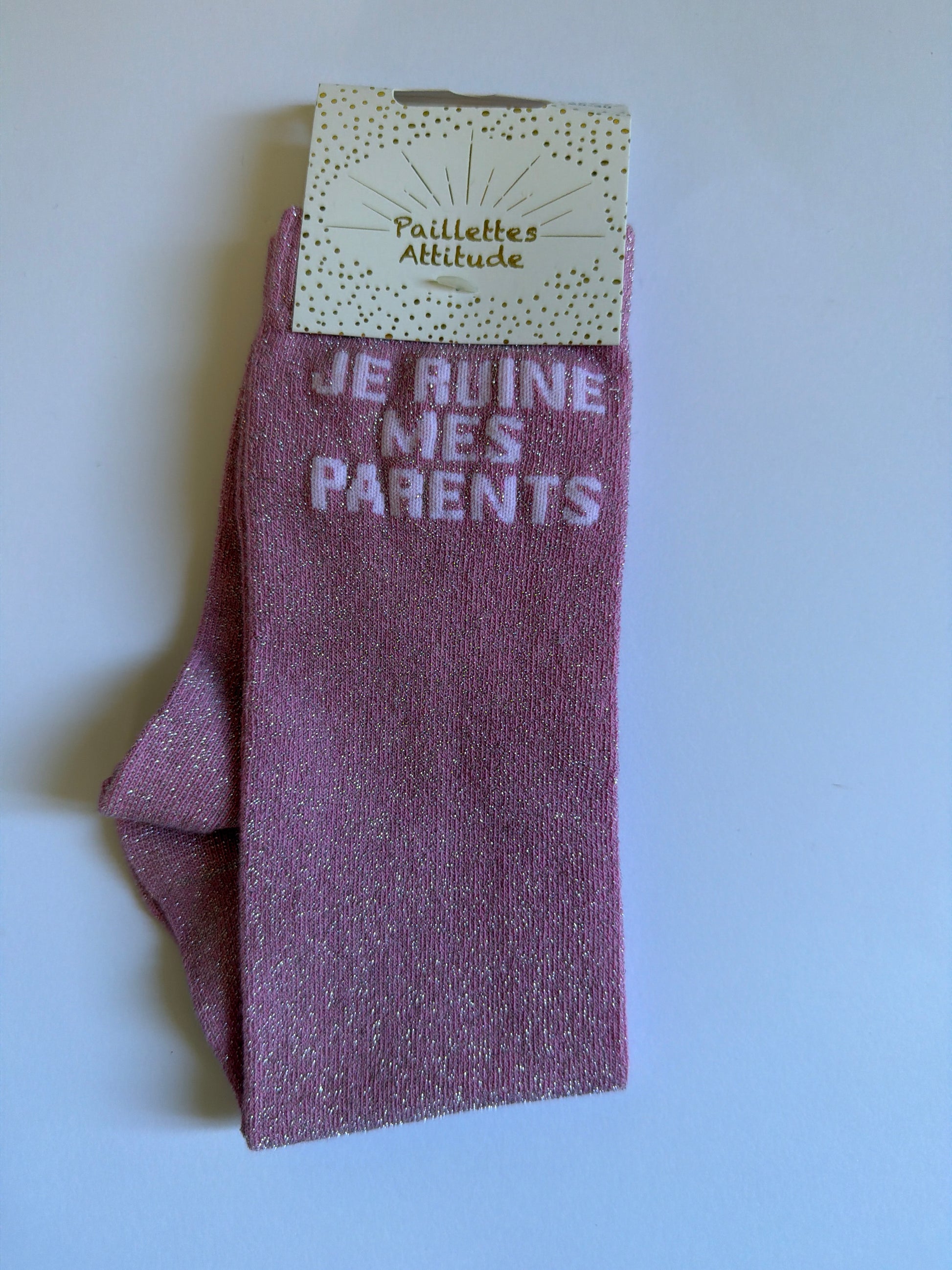 Chaussette pailletée équitation 25-30 JE RUINE MES PARENTS