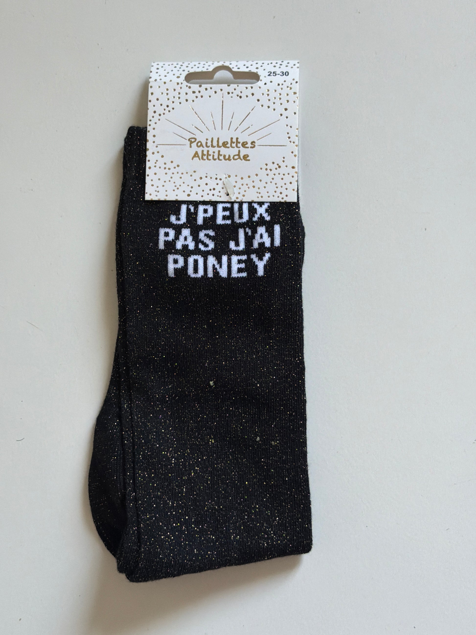 Chaussette pailletée équitation 25-30 J’PEUX PAS J’AI PONEY
