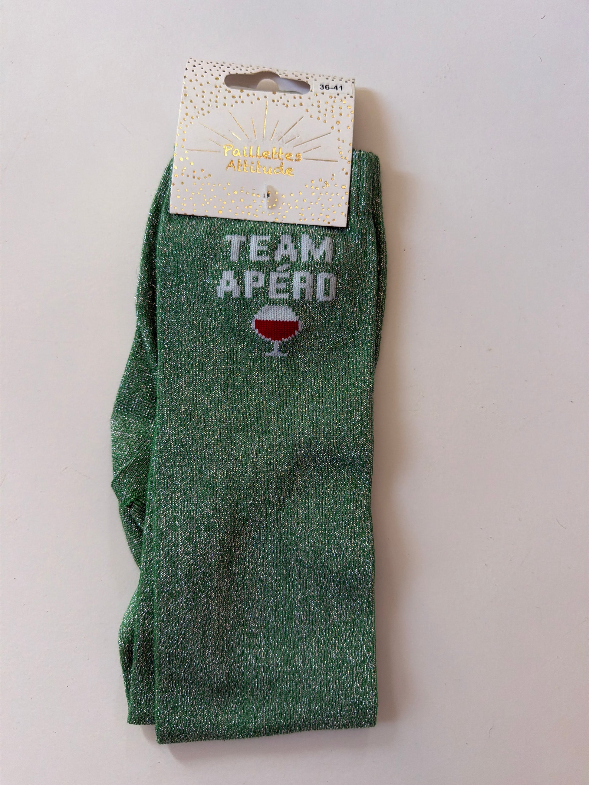 Chaussette pailletée équitation 36-41 TEAM APÉRO 🍷