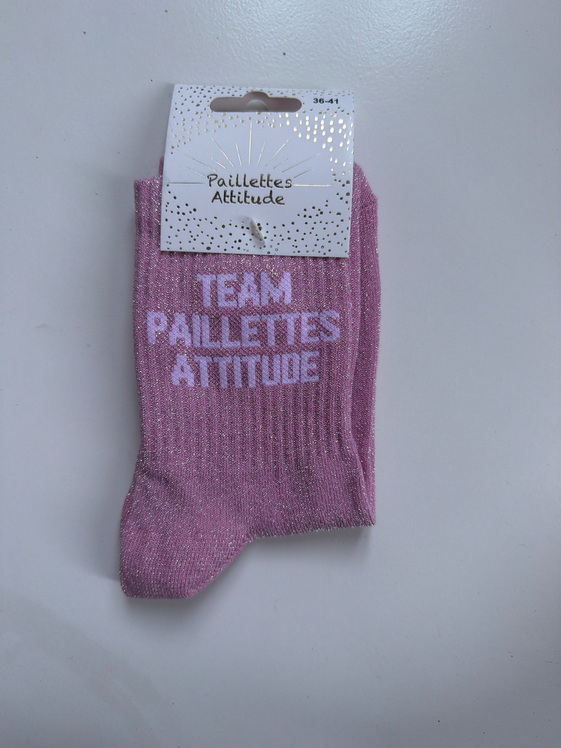 Chaussette pailletée de ville 36-41 TEAM PAILLETTES ATTITUDE