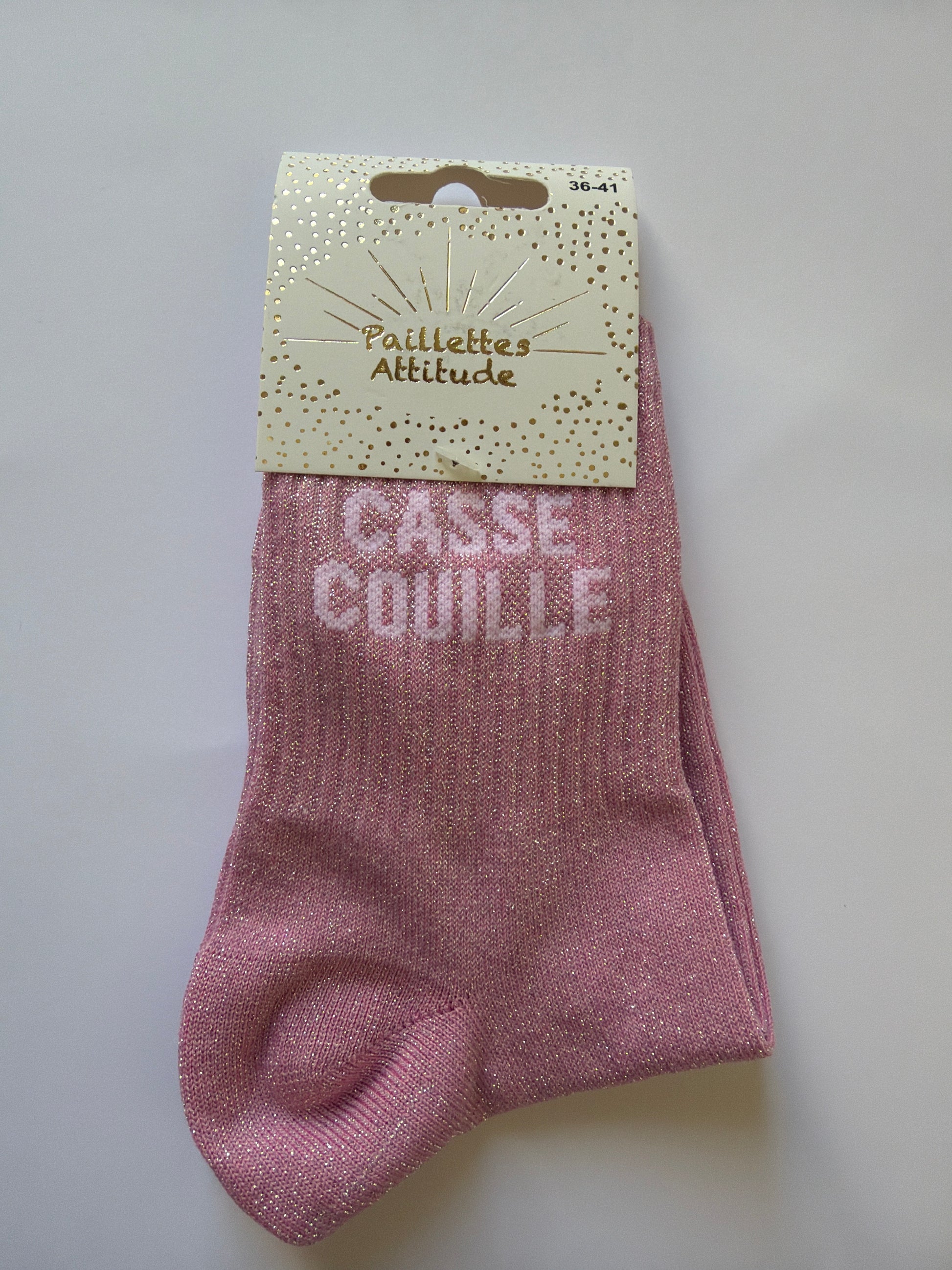 Chaussette de ville pailletée 36-41 CASSE COUILLE