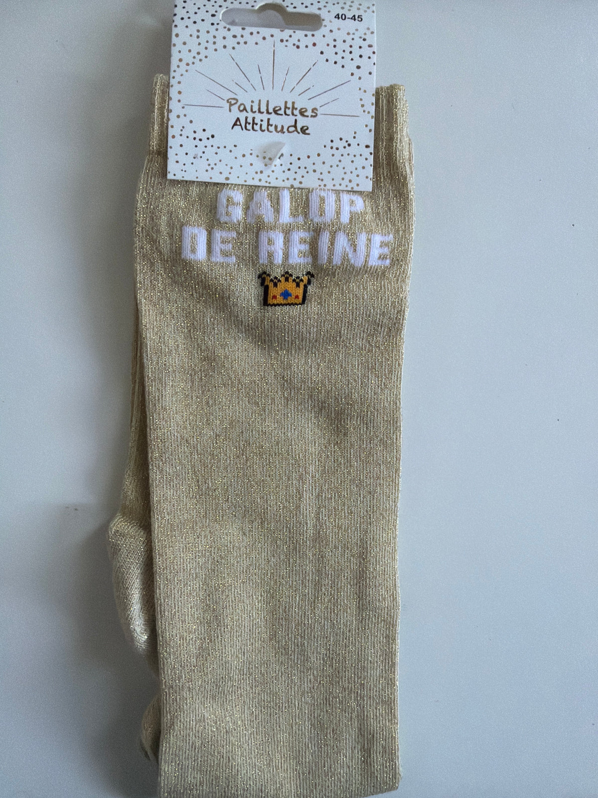 Chaussette équitation pailletée 40-45 GALOP DE REINE 👑