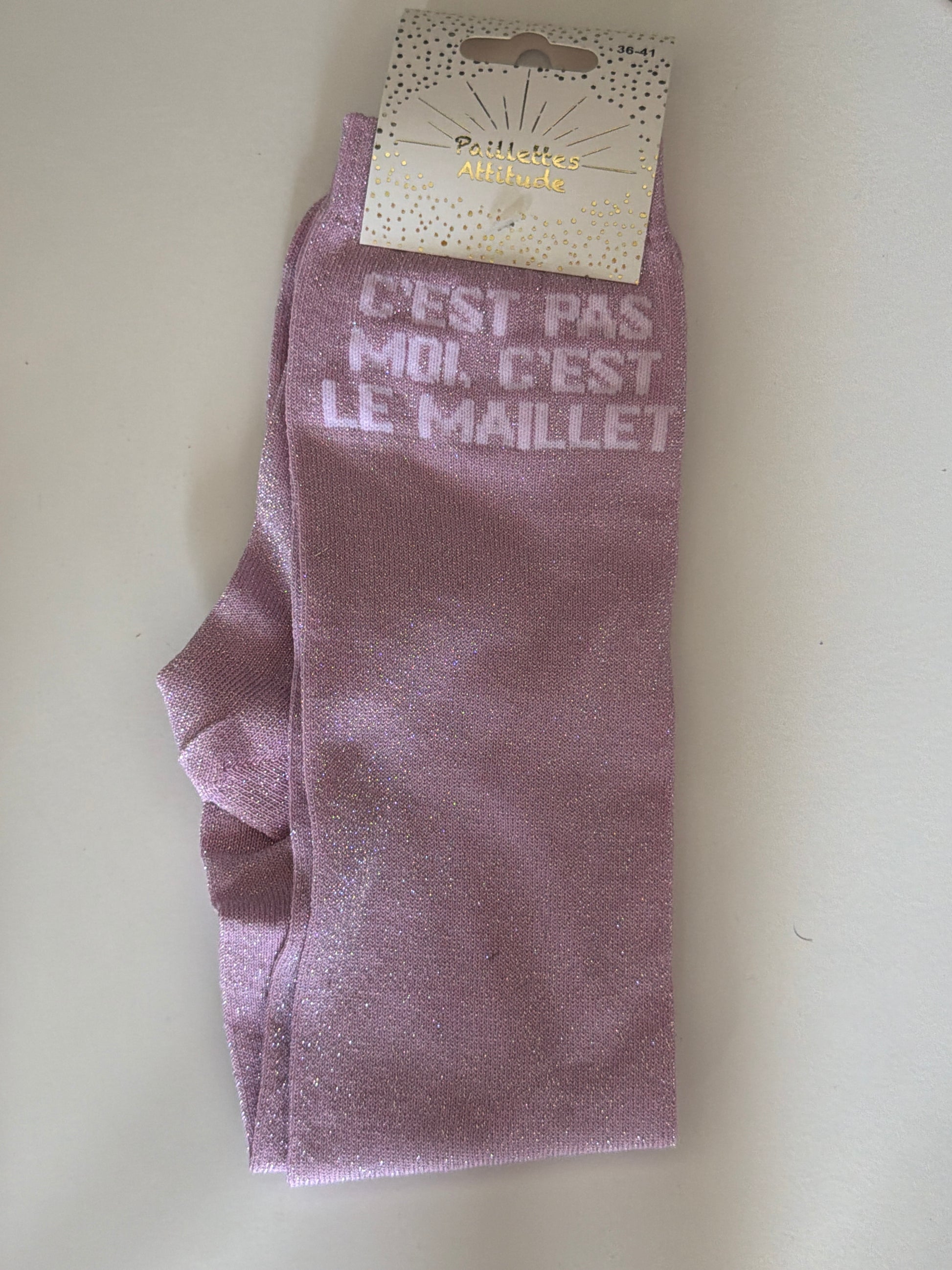 Chaussette équitation pailletée 36-41 C’EST PAS MOI, C’EST LE MAILLET