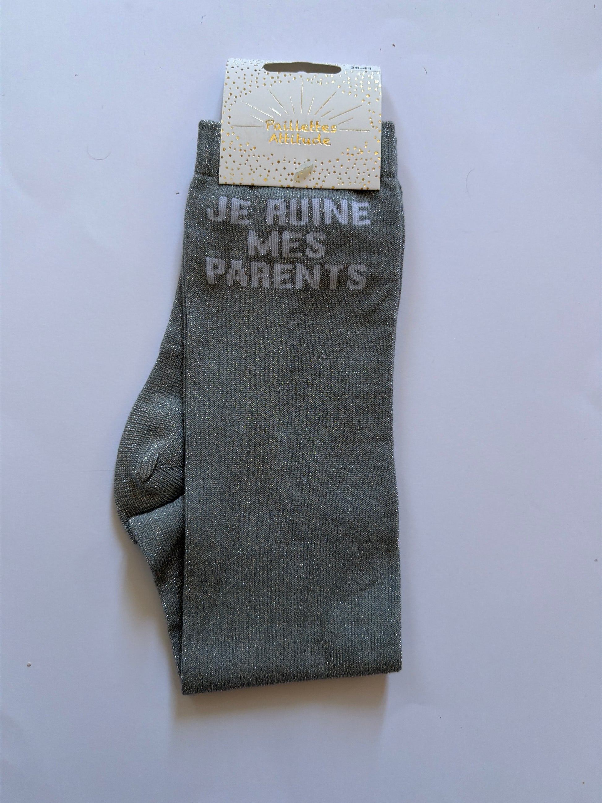 Chaussette pailletée équitation 36-41 JE RUINE MES PARENTS