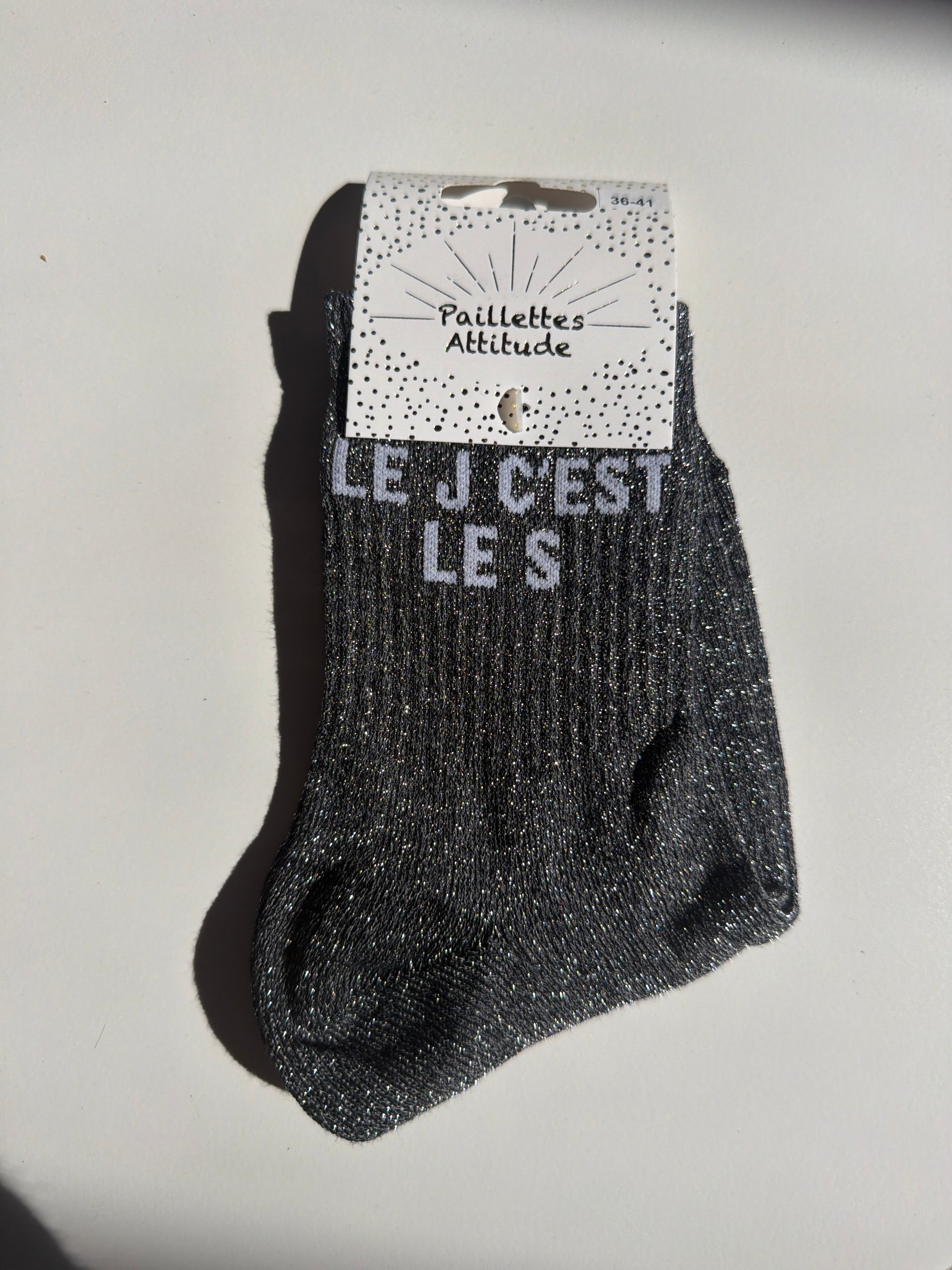Chaussette de ville pailletée 36-41 LE J C’EST LE S