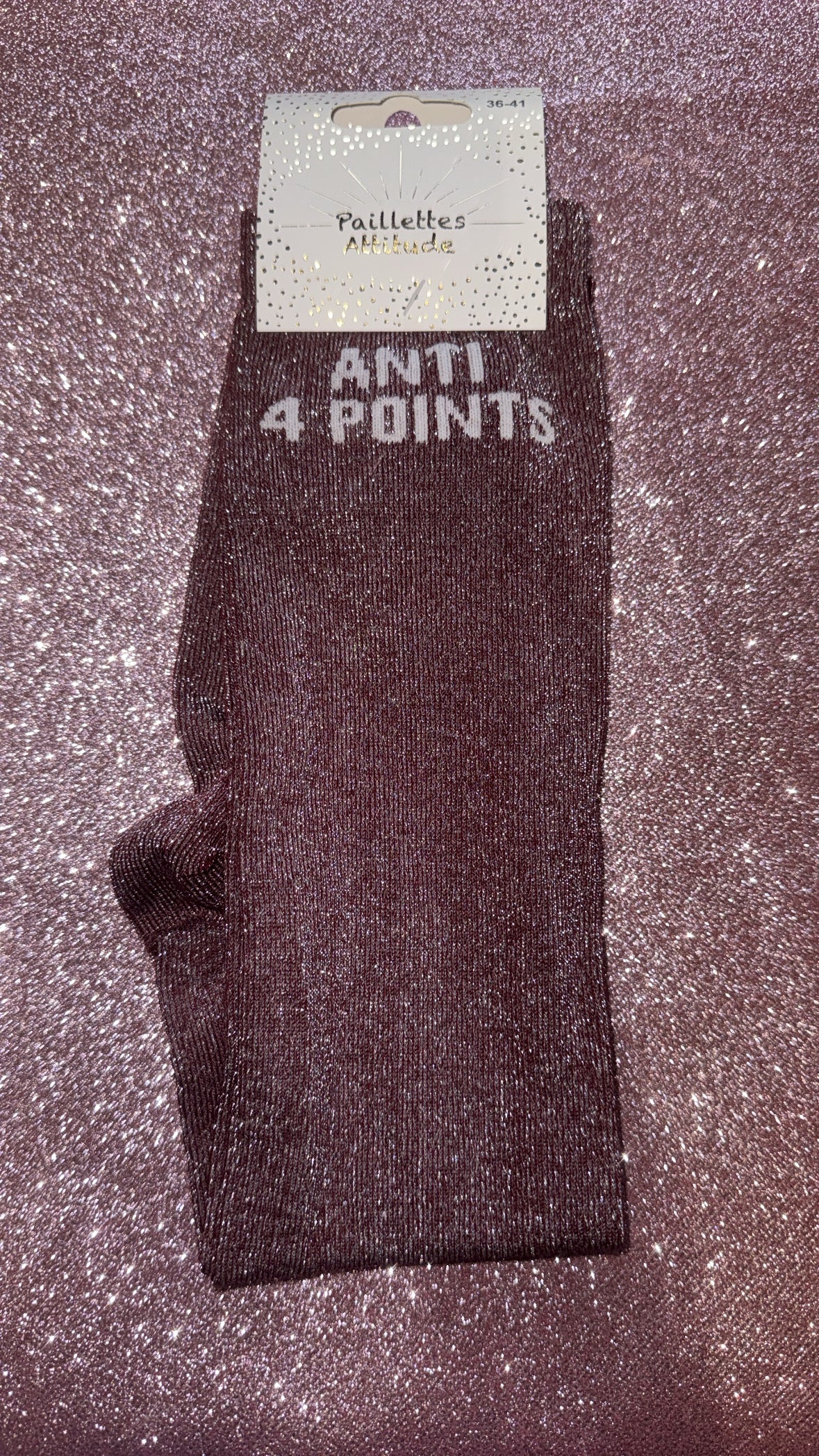 chaussette pailletée ANTI 4 POINTS 36/41