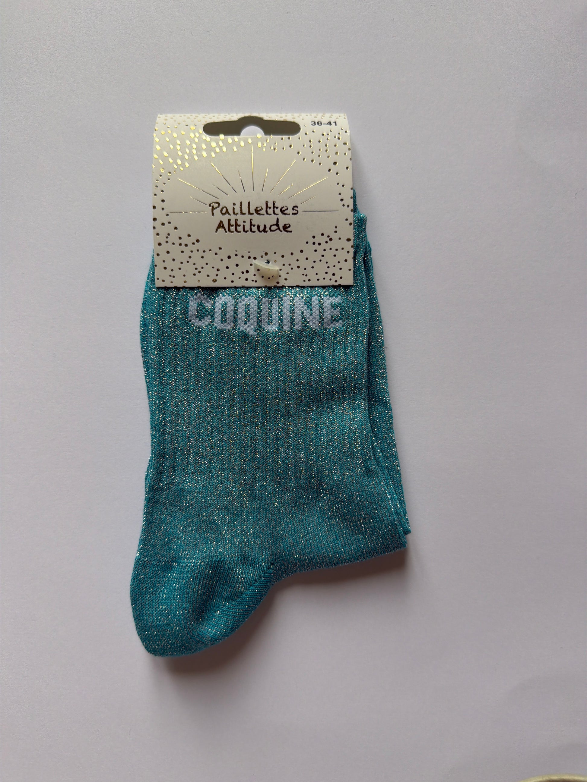 Chaussette pailletée de ville 36-41  COQUINE