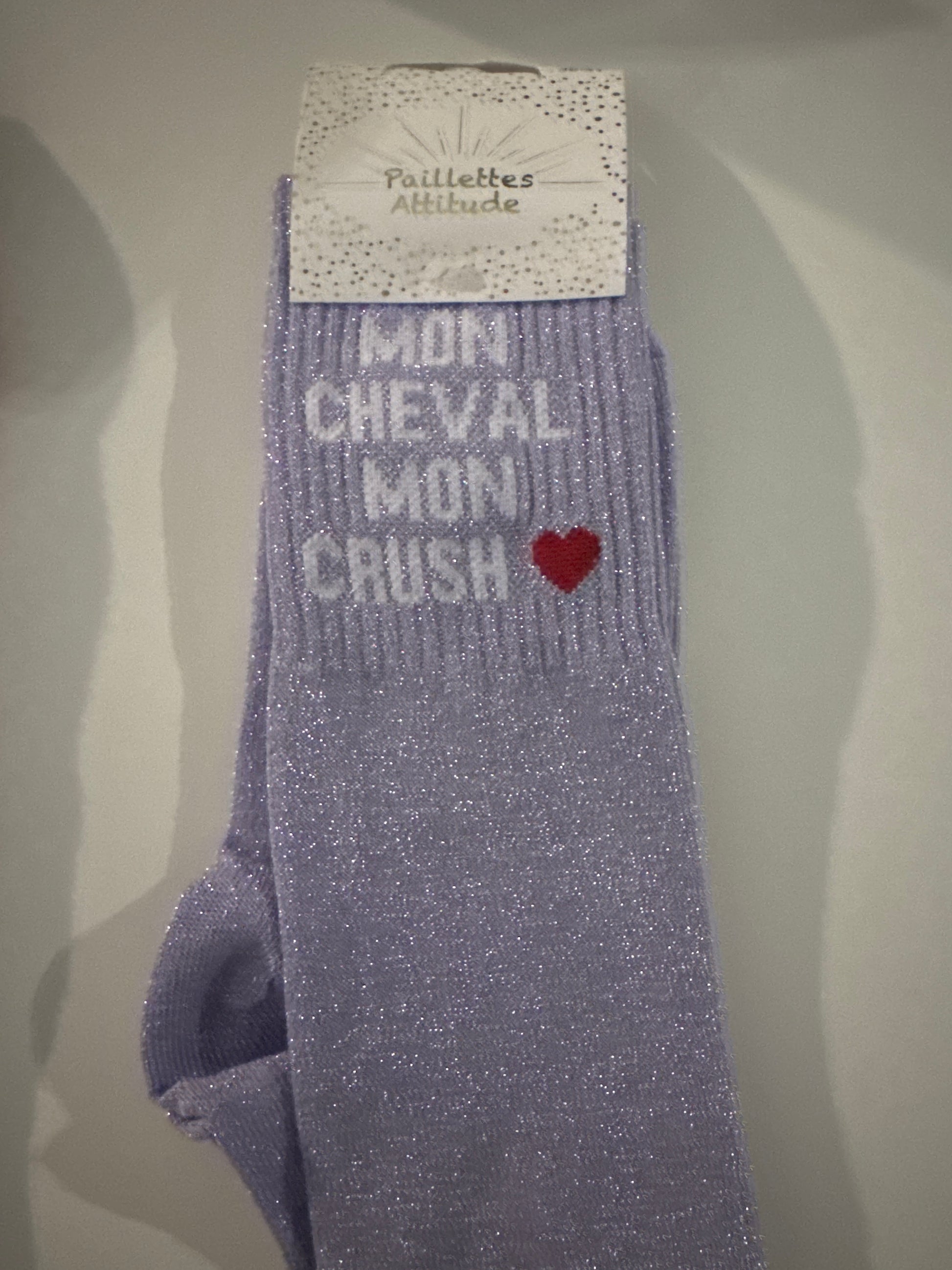 chaussette pailletée MON CHEVAL MON CRUSH ❤️ 36/41