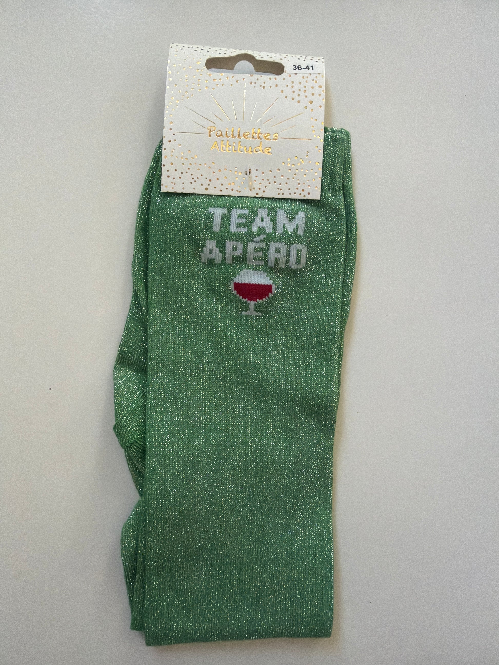 Chaussette pailletée équitation 36-41 TEAM APÉRO 🍷