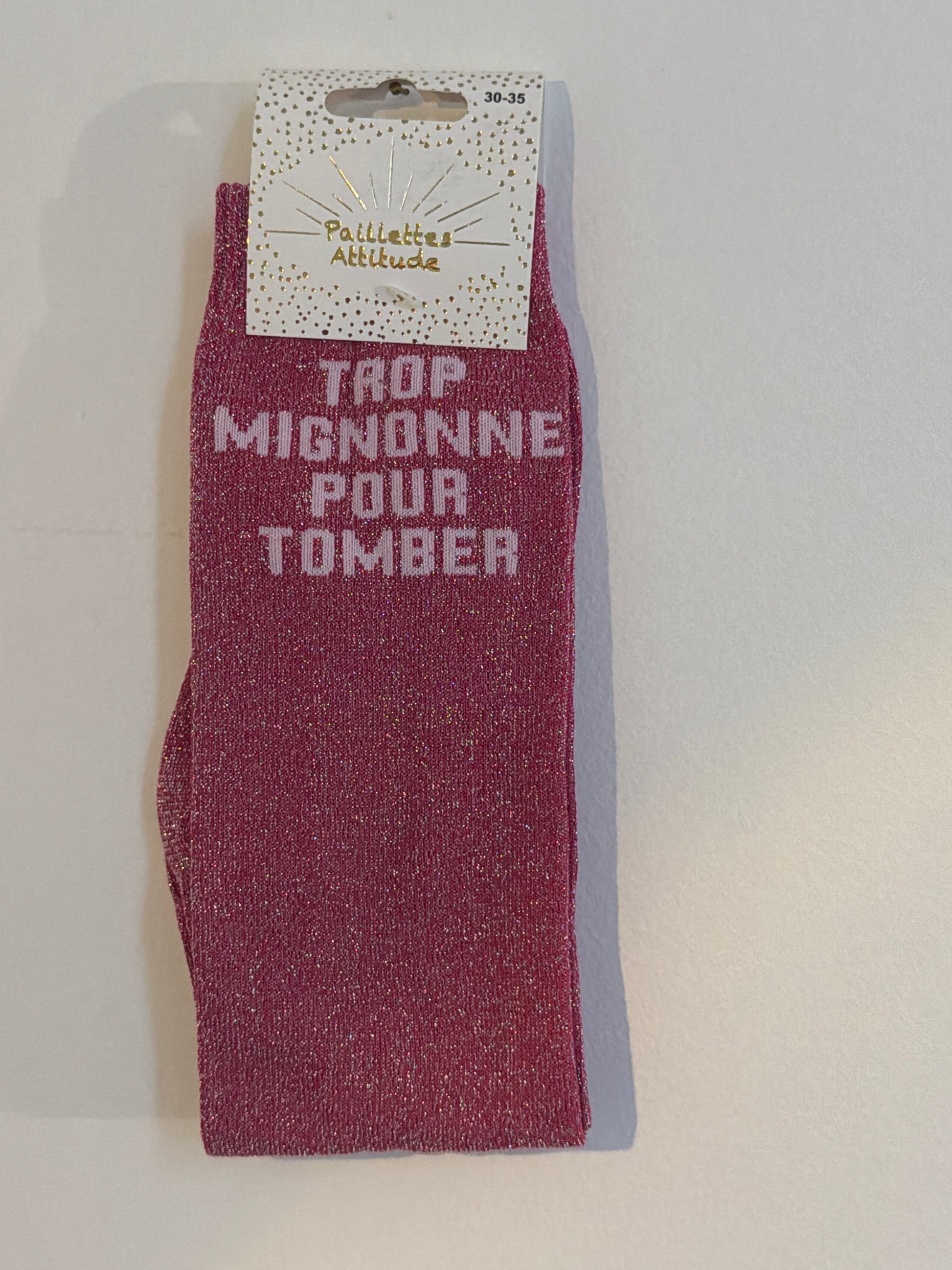 Chaussette pailletée équitation 30-35 TROP MIGNONNE POUR TOMBER