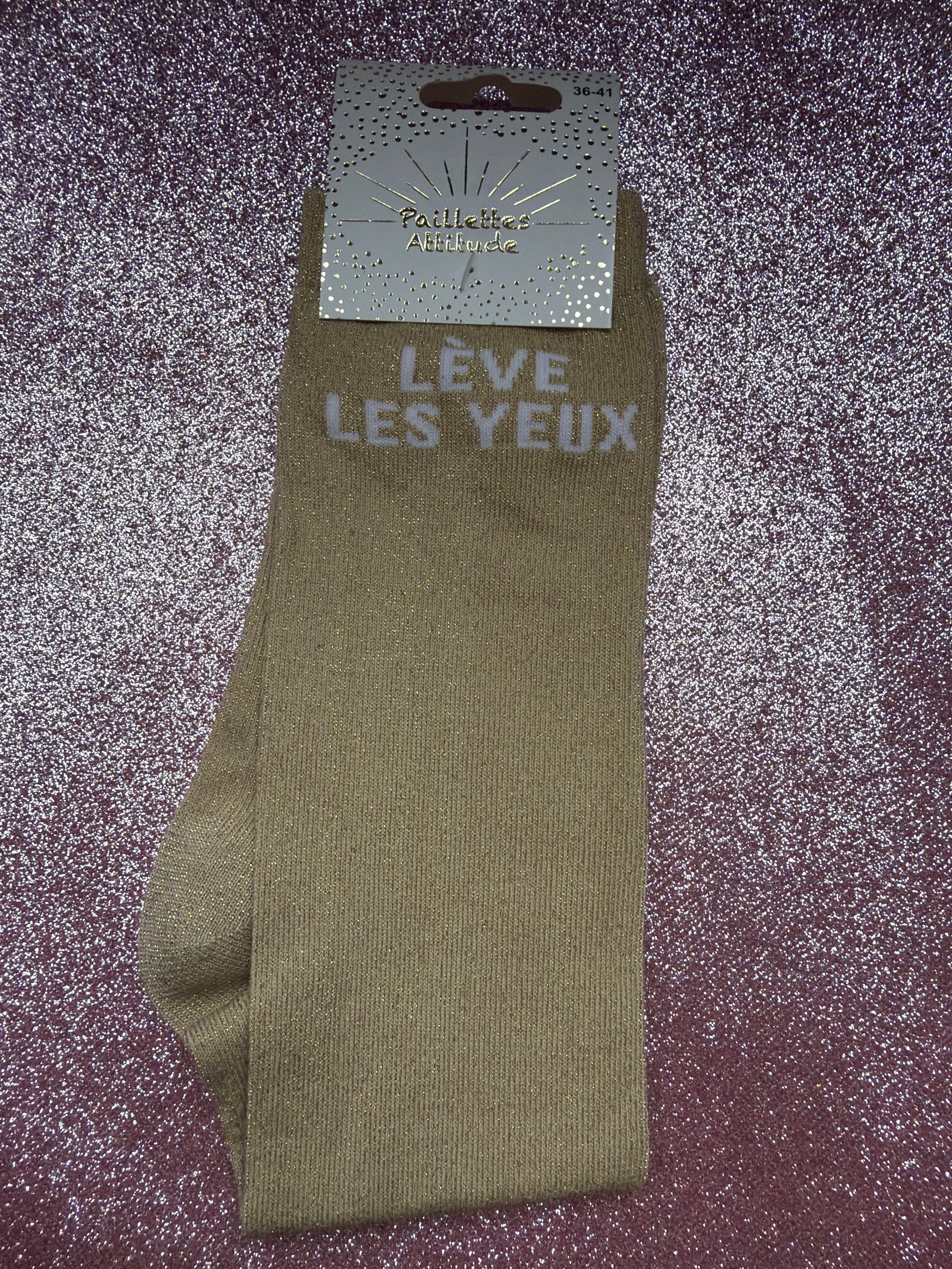 chaussette pailletée LÈVE LES YEUX 36/41