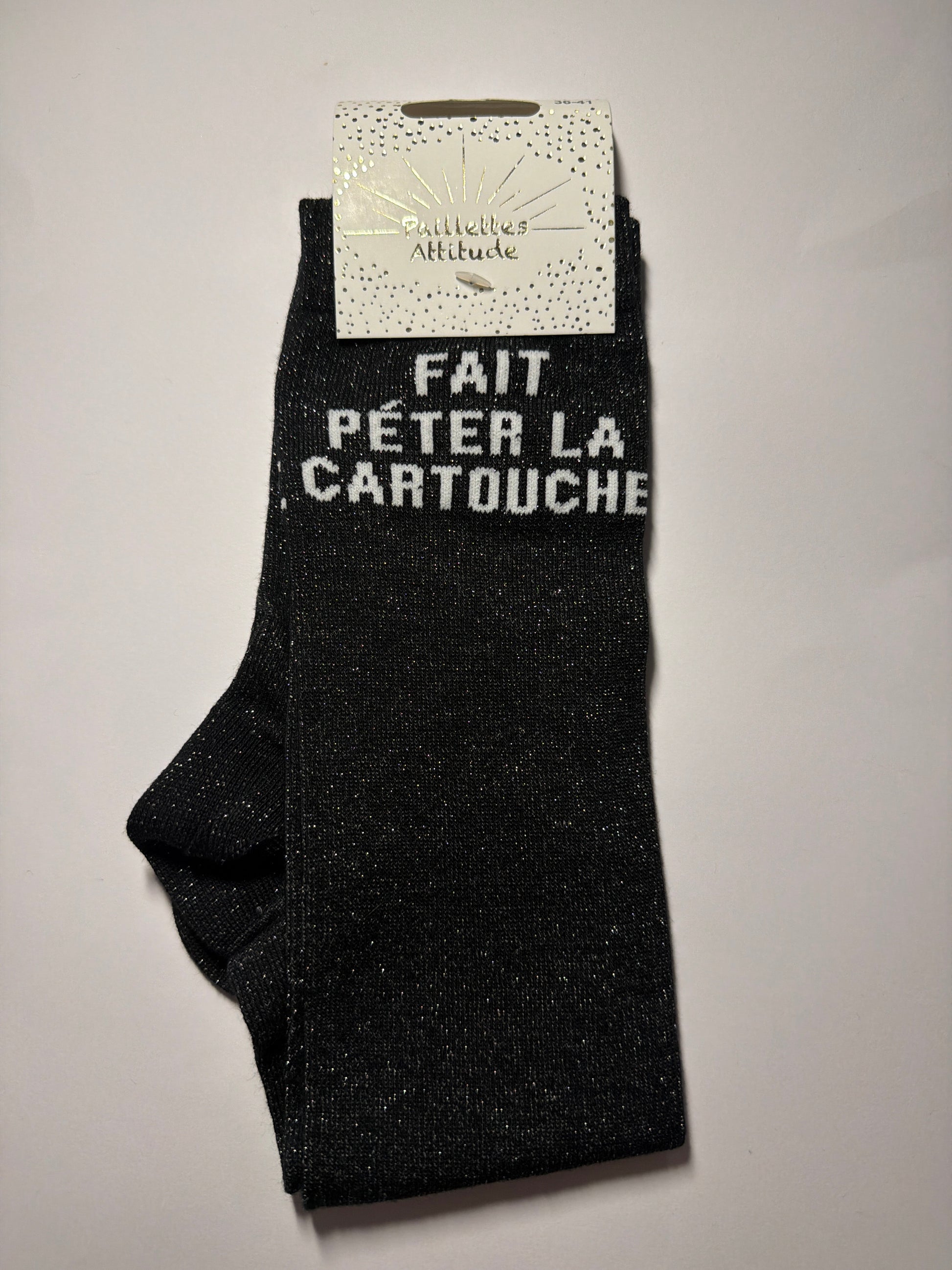 Chaussette équitation pailletée 36-41 FAIT PÉTER LA CARTOUCHE