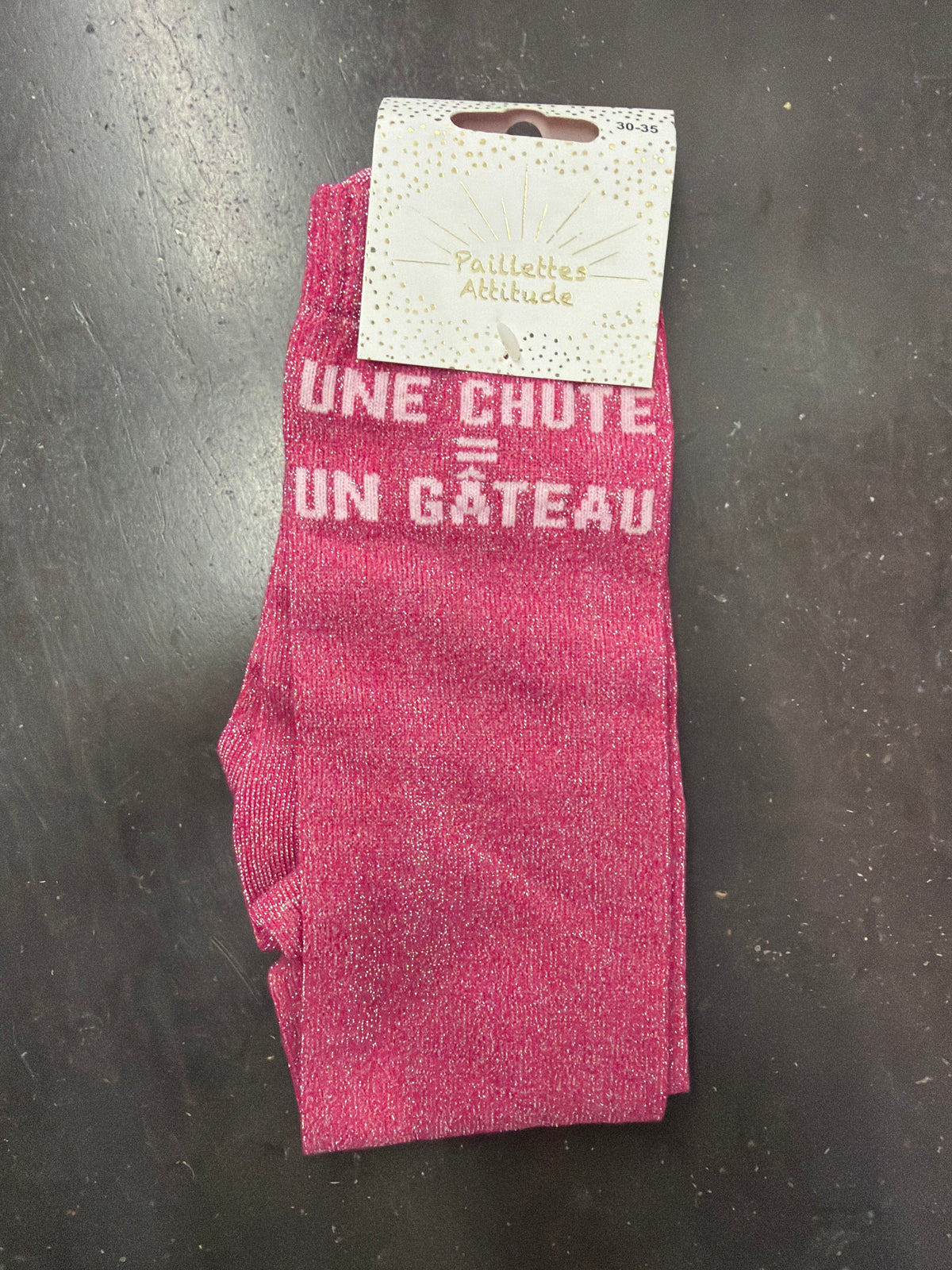 Chaussette pailletée équitation 30-35 UNE CHUTE = UN GÂTEAU