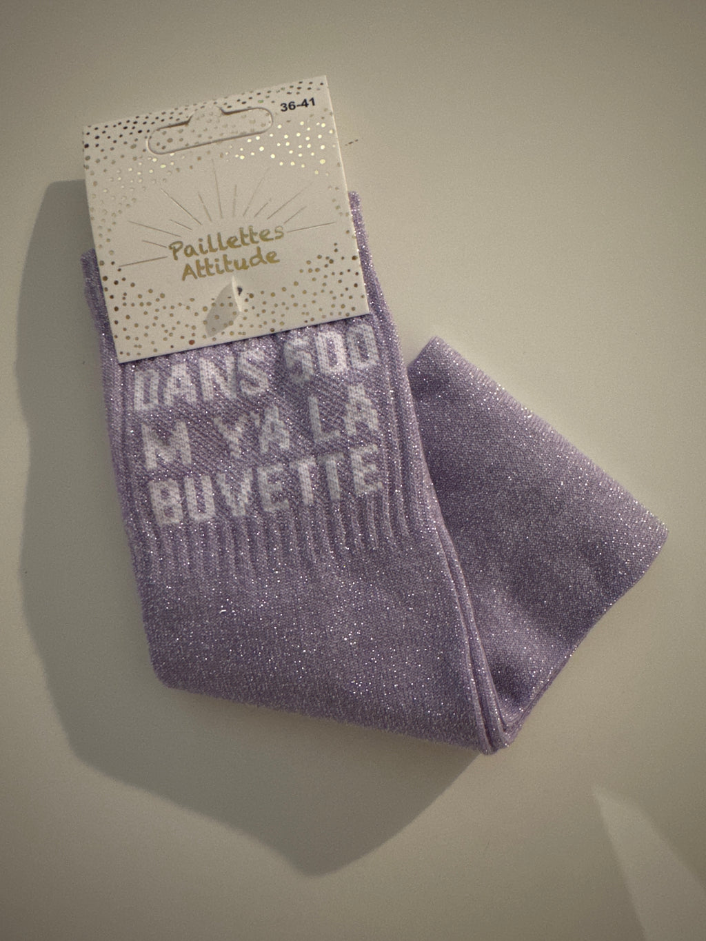 Chaussette équitation « dans 500 M y’a la buvette