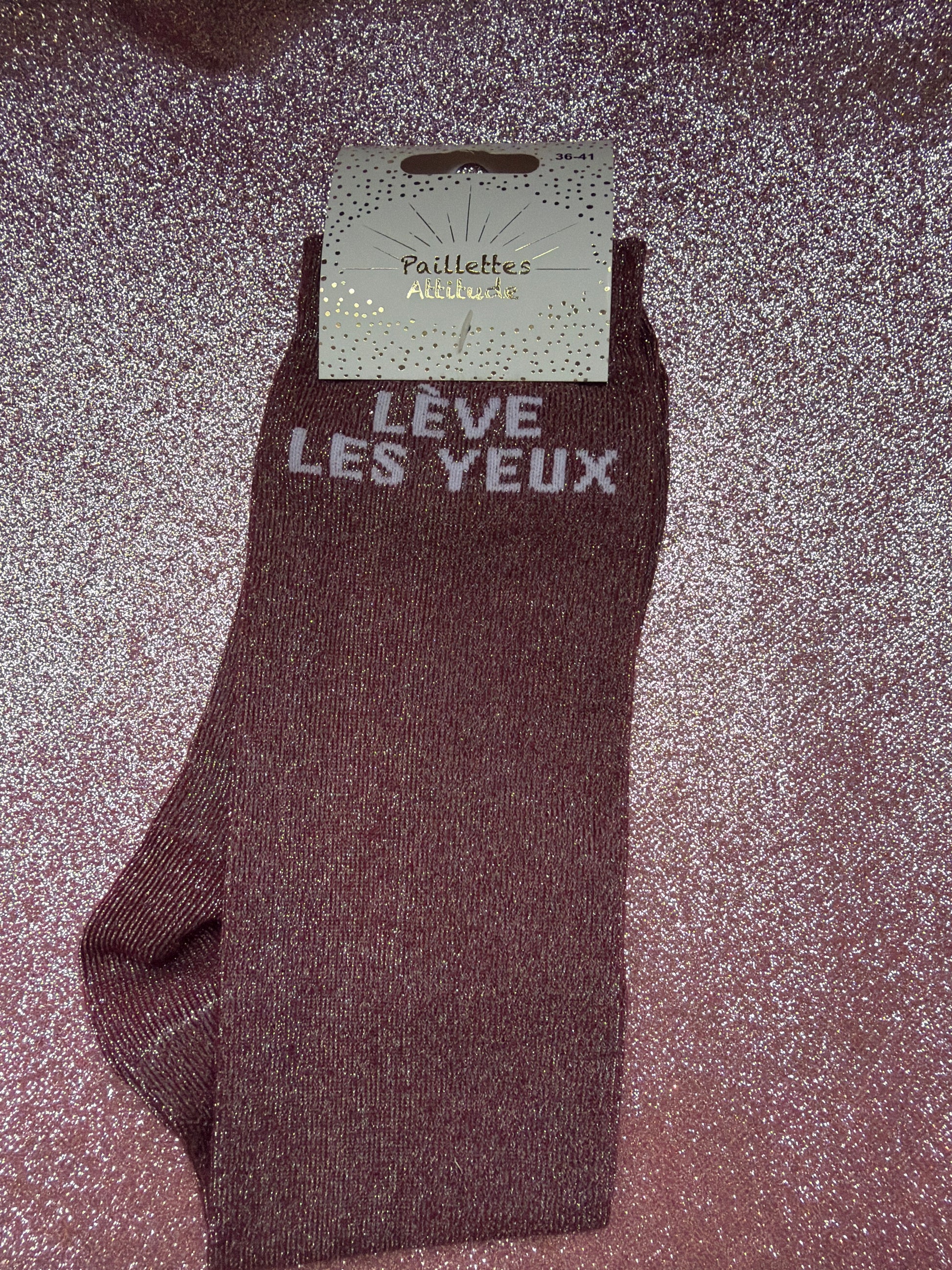 chaussette pailletée LÈVE LES YEUX 36/41