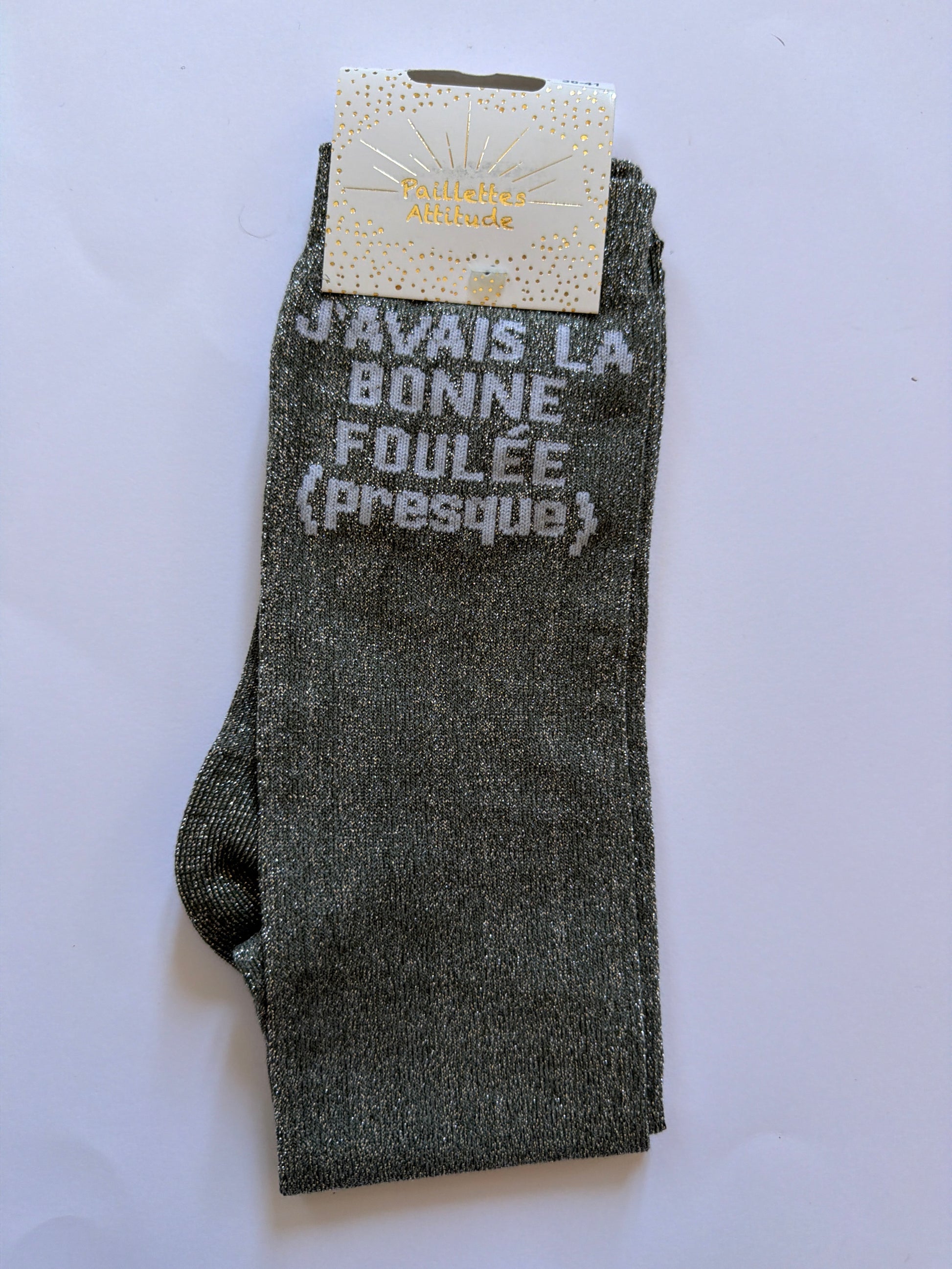Chaussette pailletée équitation 36-41 J’AVAIS LA BONNE FOULÉE (Presque)