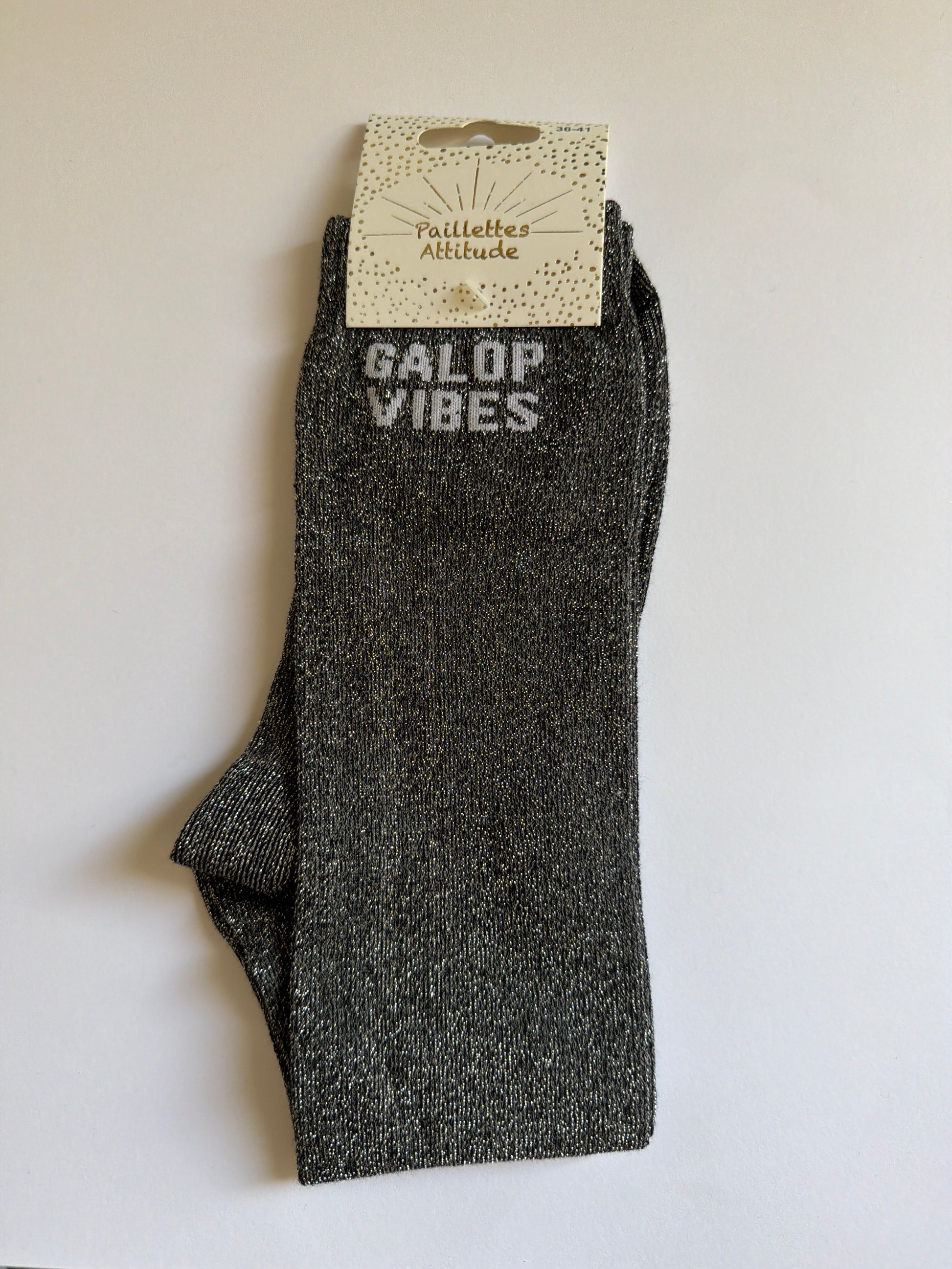 Chaussette pailletée équitation 36-41 GALOP VIBES