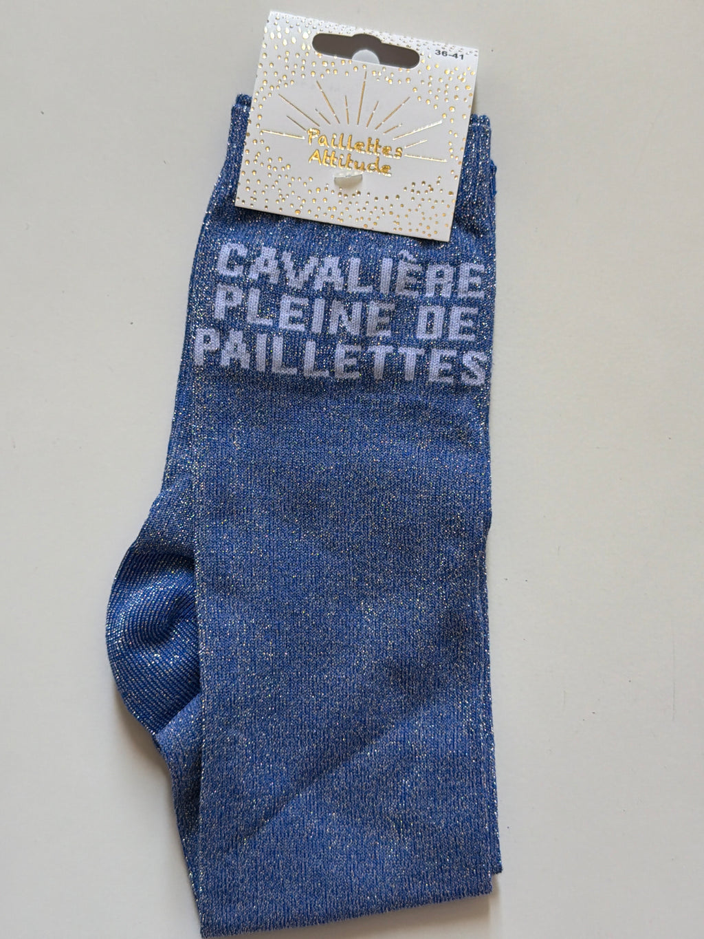 Chaussette pailletée équitation 36-41  CAVALIÈRE PLEINE DE PAILLETTES