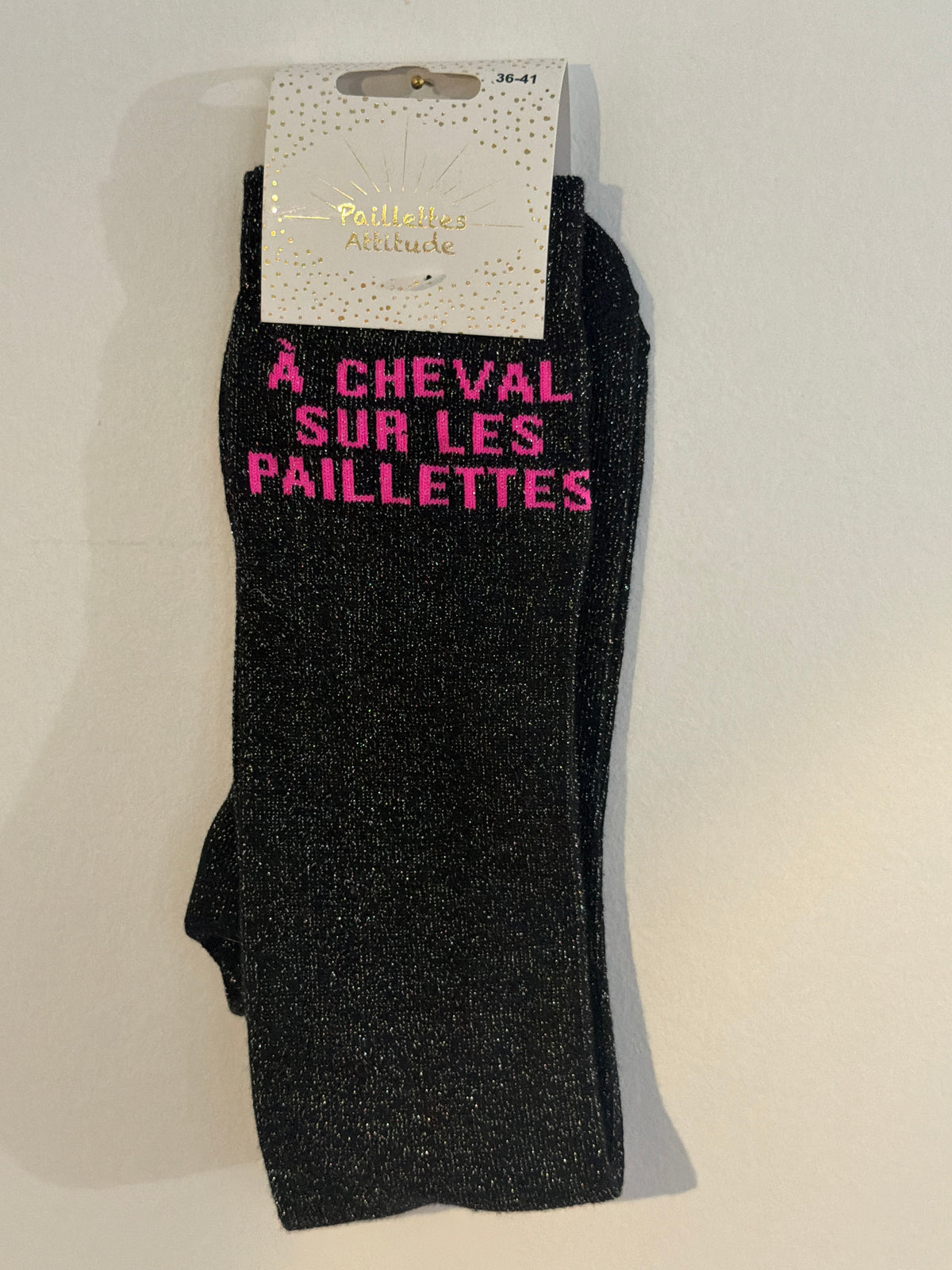 Chaussette pailletée équitation 36-41 À CHEVAL SUR LES PAILLETTES