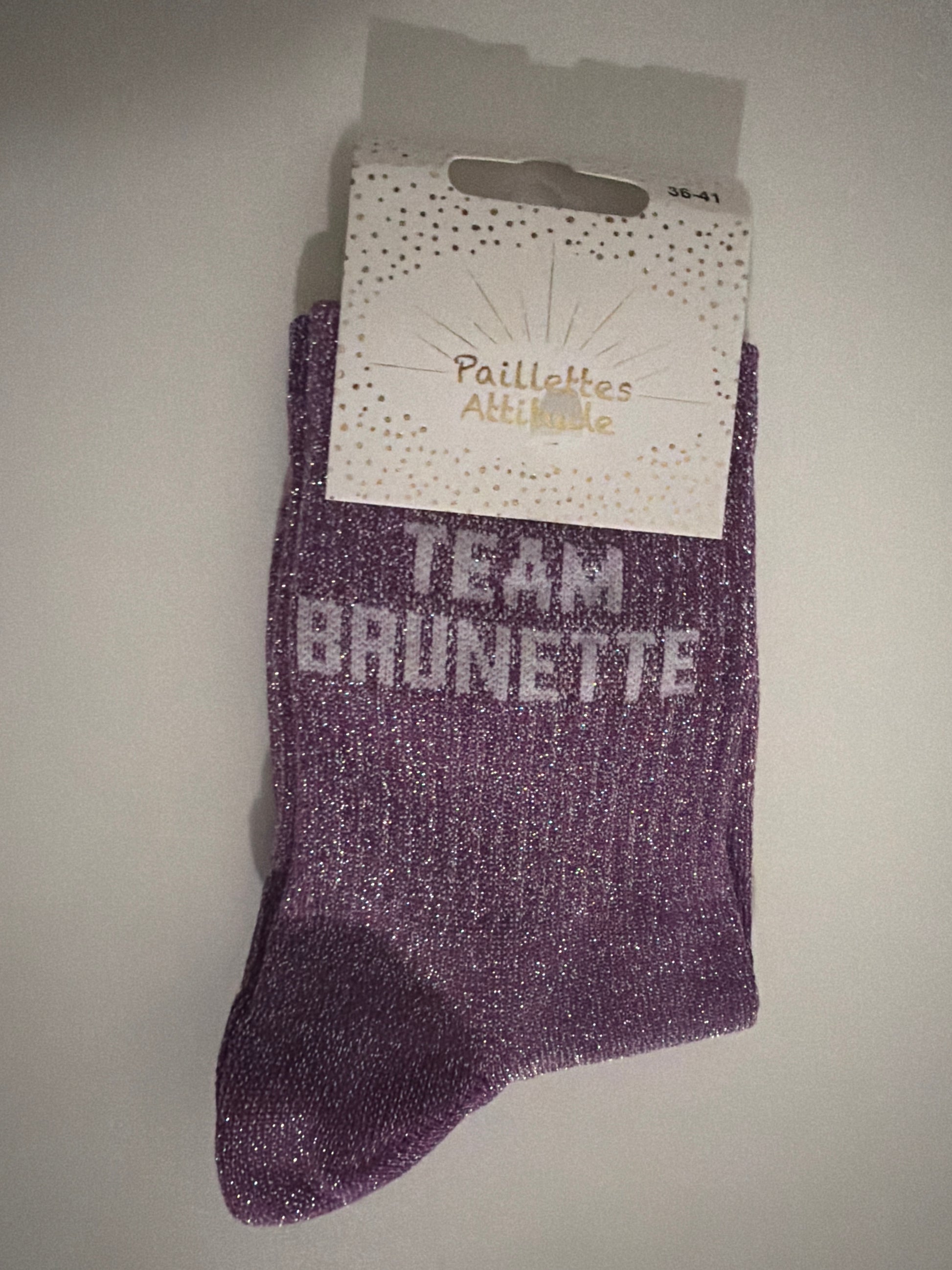 Chaussette de ville pailletée 36-41 TEAM BRUNETTE