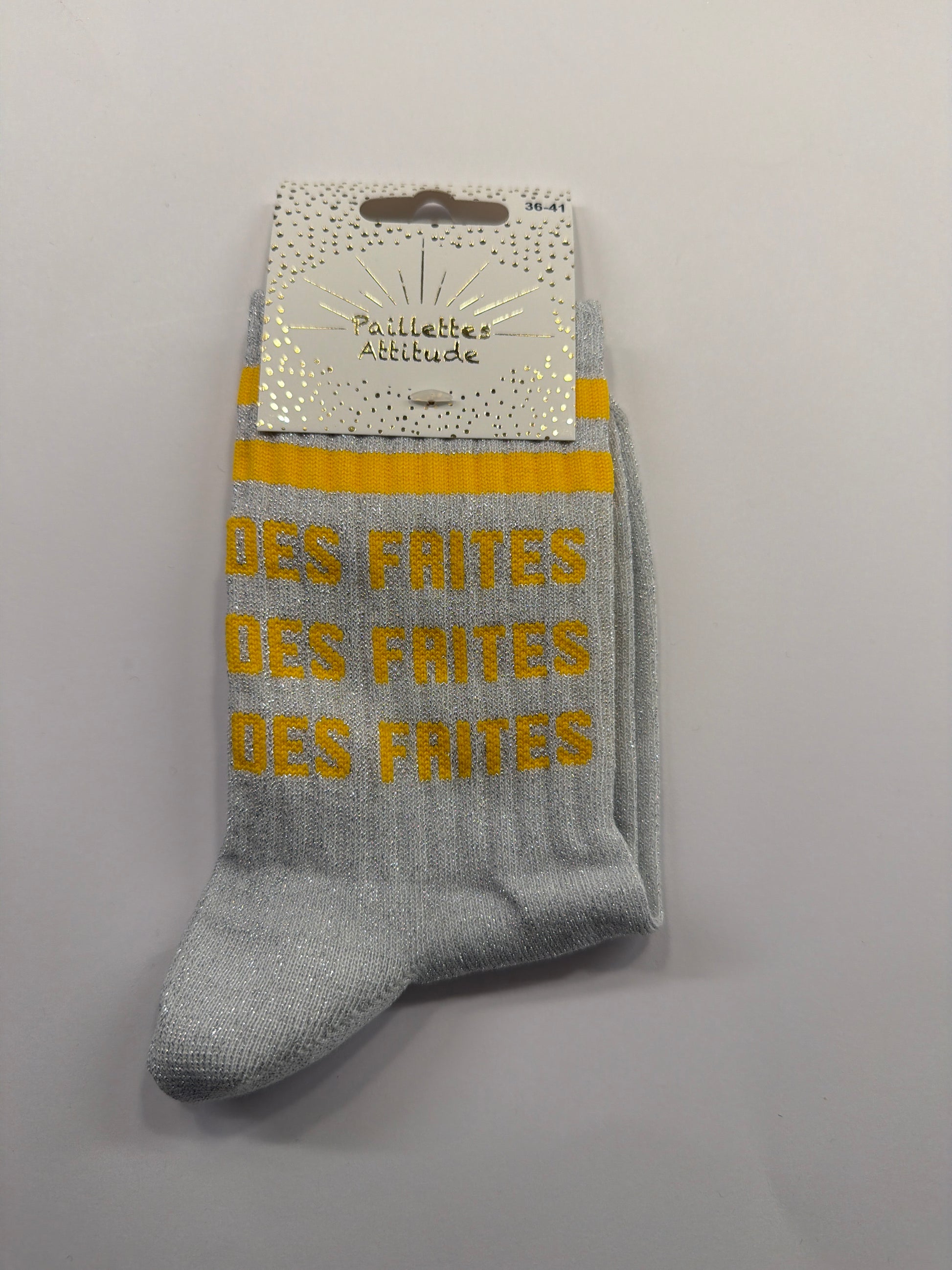 Chaussette pailletée de ville 36-41 DES FRITES DES FRITES DES FRITES