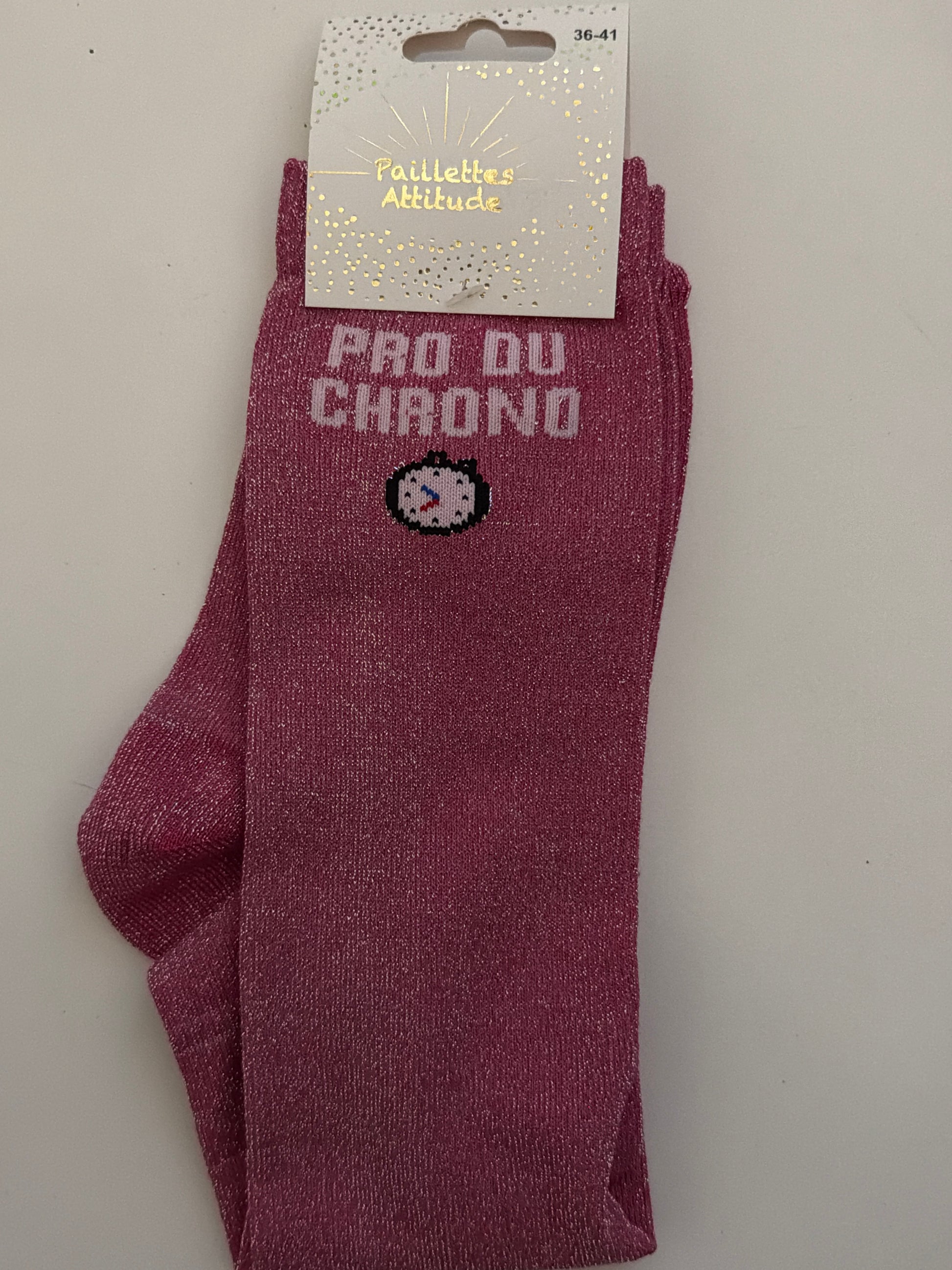 Chaussette équitation pailletée 36-41 PRO DU CHRONO ⏱️