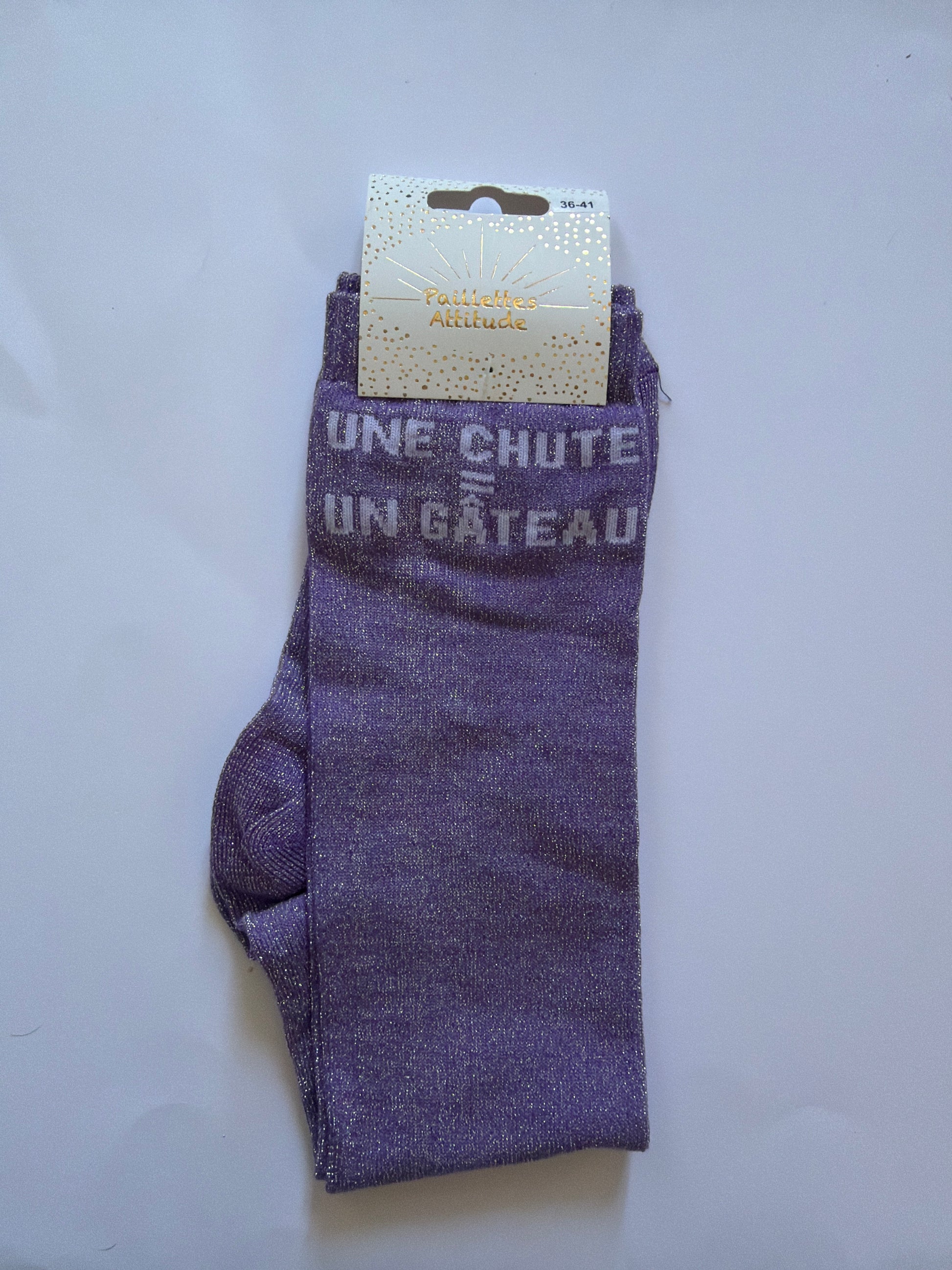Chaussette pailletée équitation 36-41 UNE CHUTE = UN GÂTEAU