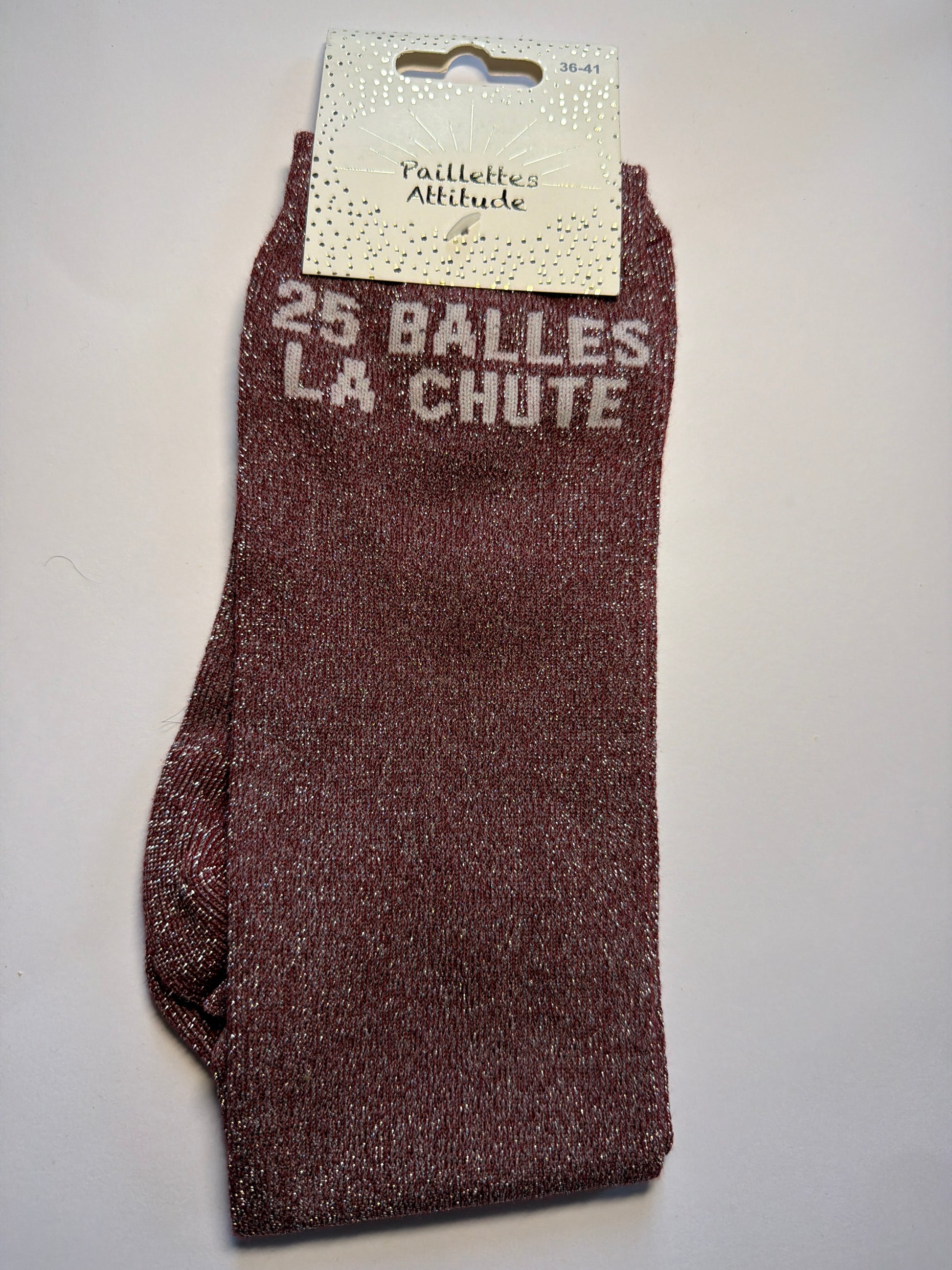 chaussette pailletée équitation 36-41 - 25 BALLES LA CHUTE