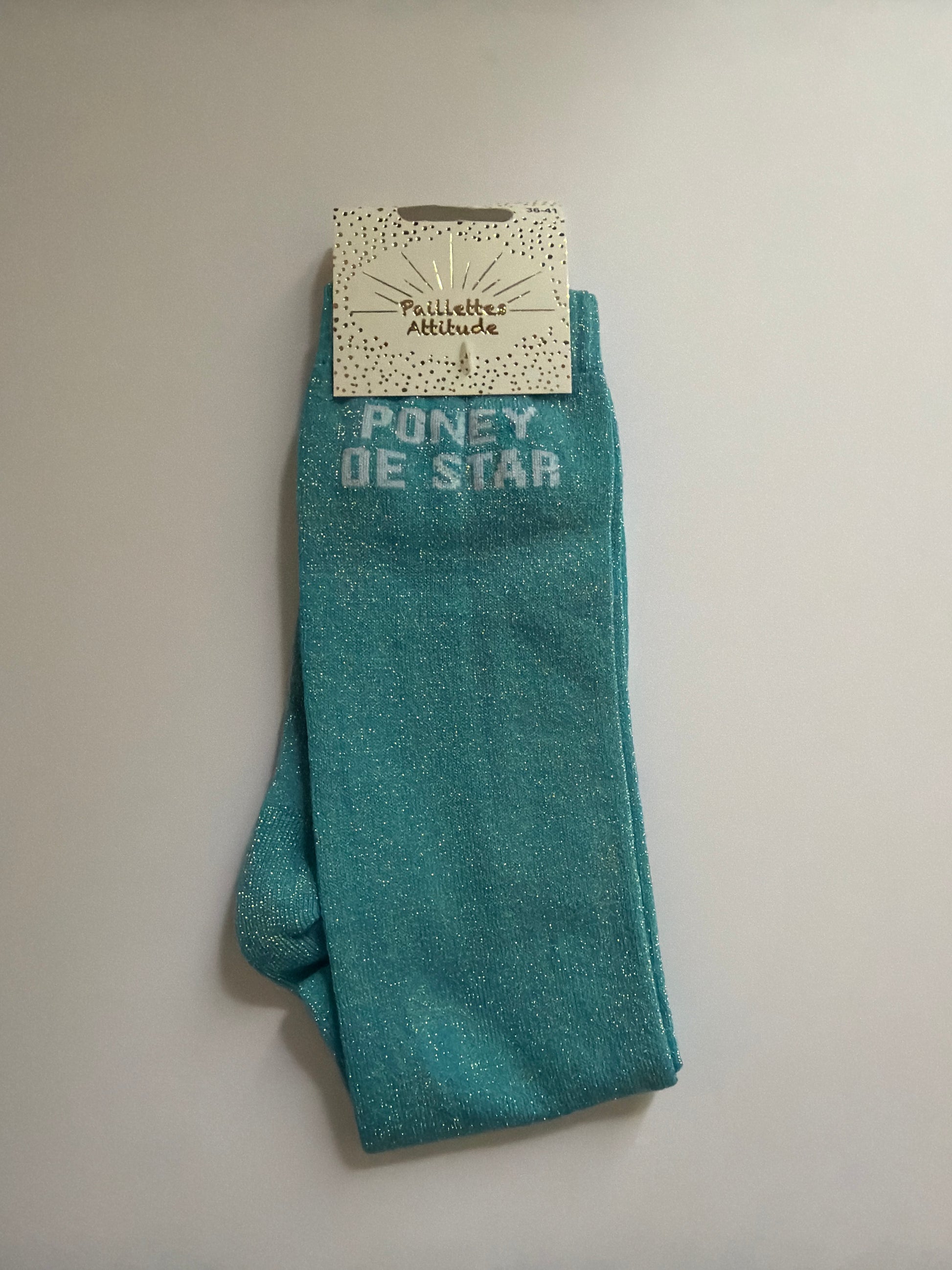 Chaussette pailletée équitation 36-41  PONEY DE STAR