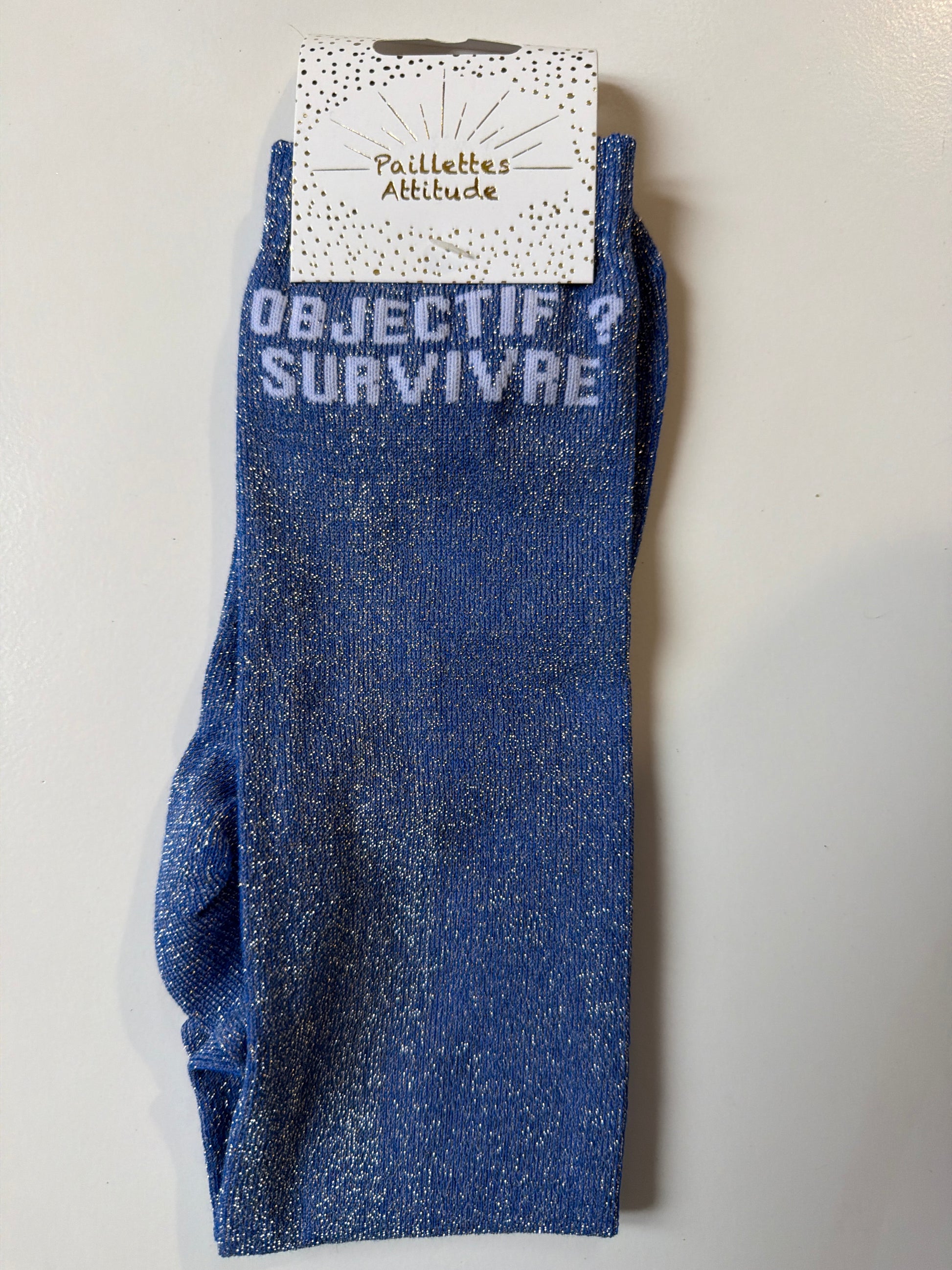 Chaussette pailletée équitation 36-41 OBJECTIF ? SURVIVRE