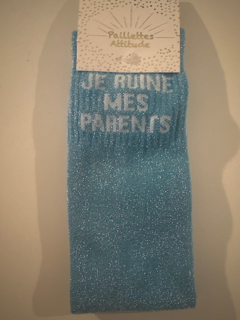 Chaussette pailletée 36/41 JE RUINE MES PARENTS