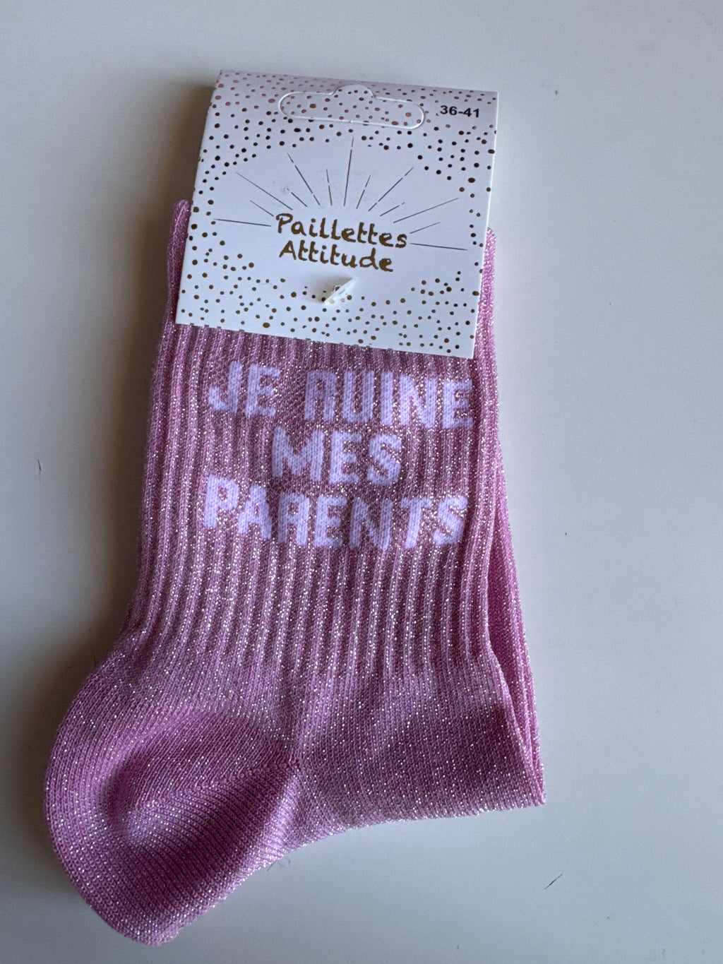Chaussettes “Je ruine mes parents” – Taille 36/41 ✨