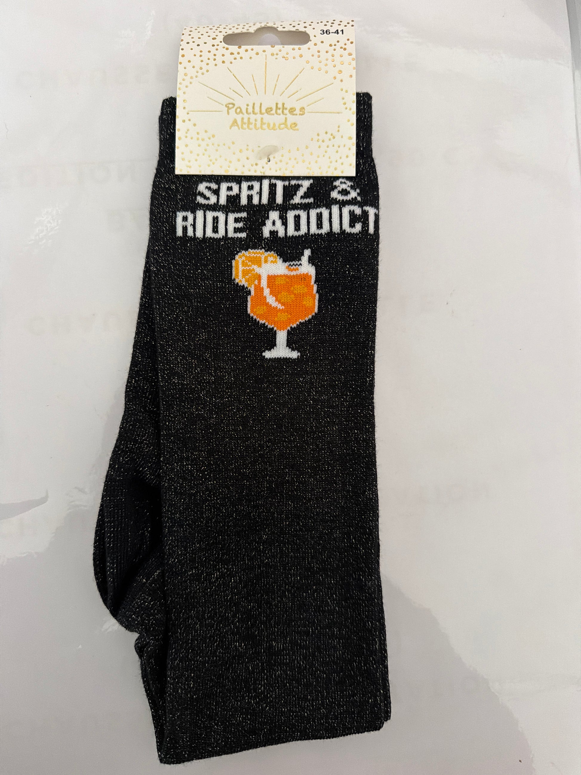 Chaussette équitation pailletée 36-41 SPRITZ & RIDE ADDICT