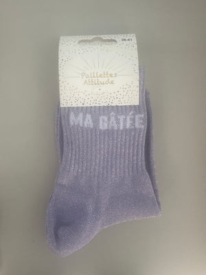 Chaussettes Vert Pailletée « Ma Gâtée »