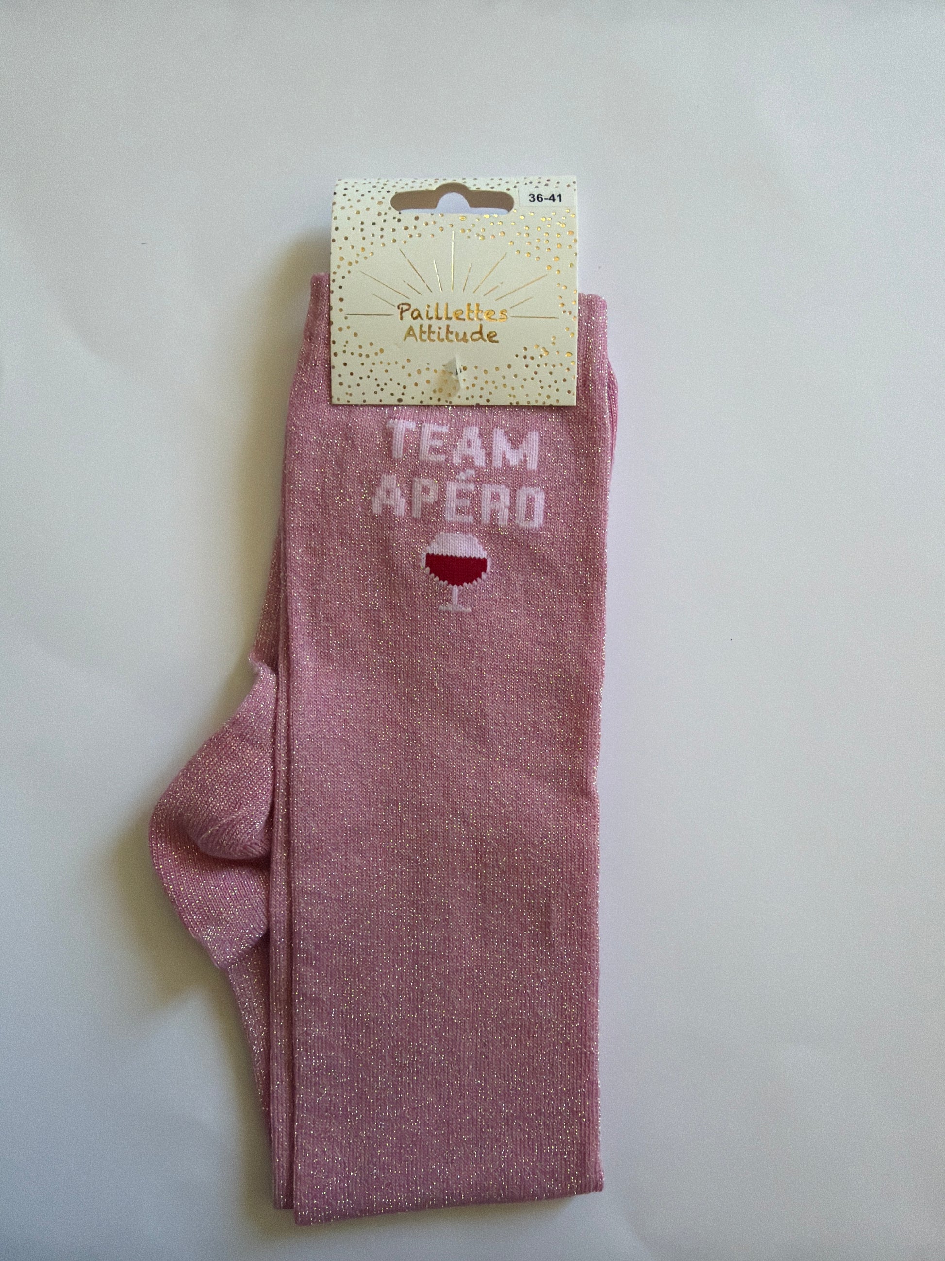 Chaussette pailletée équitation 36-41 TEAM APÉRO 🍷