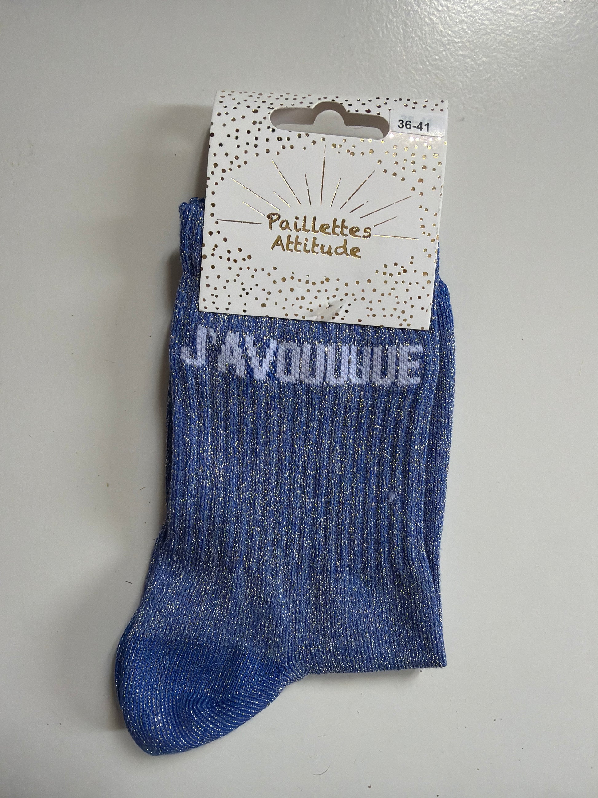 chaussette de ville pailletée 36-41 J’AVOUUUUE