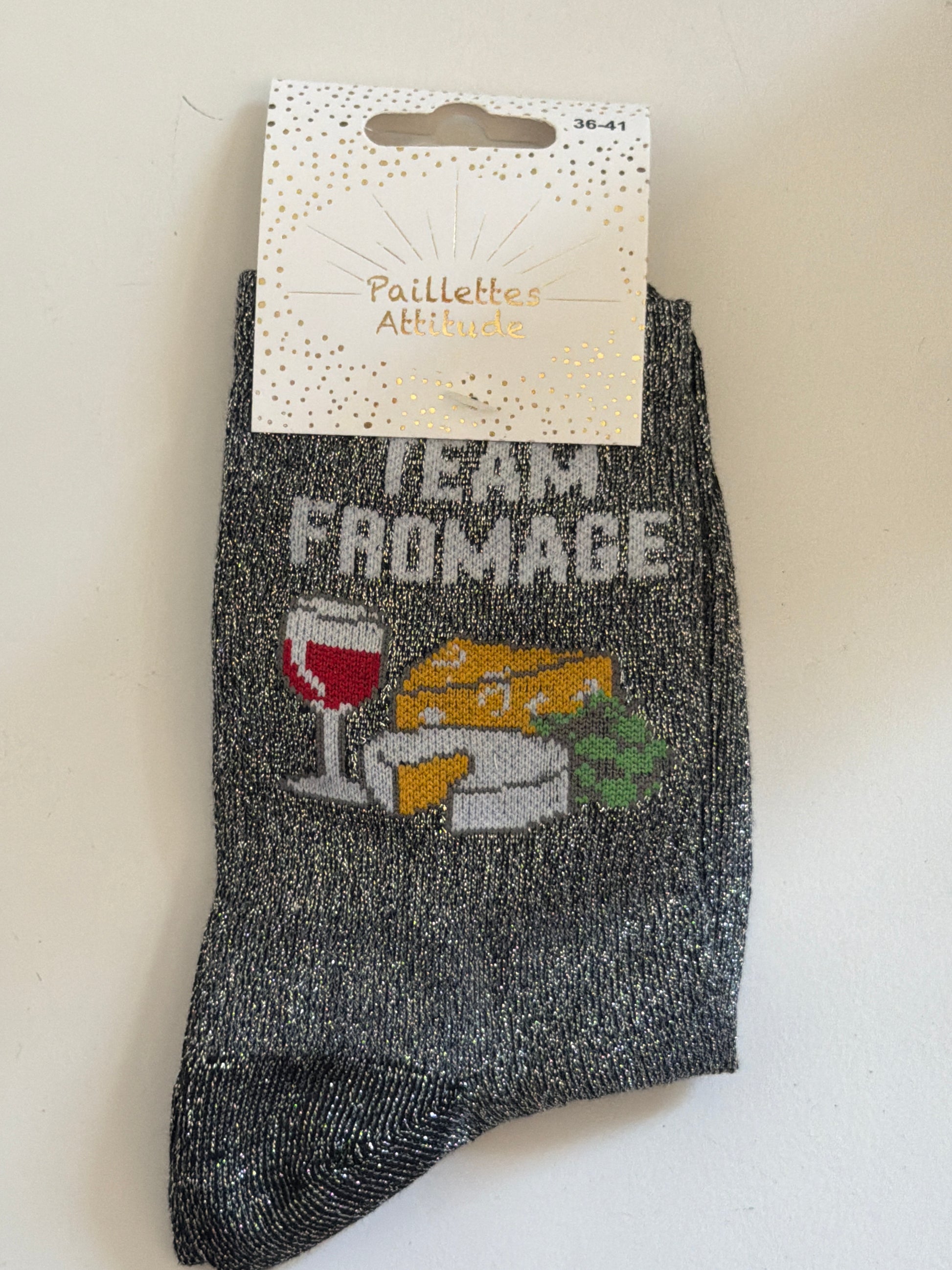 Chaussette pailletée de ville 36-41 TEAM FROMAGE