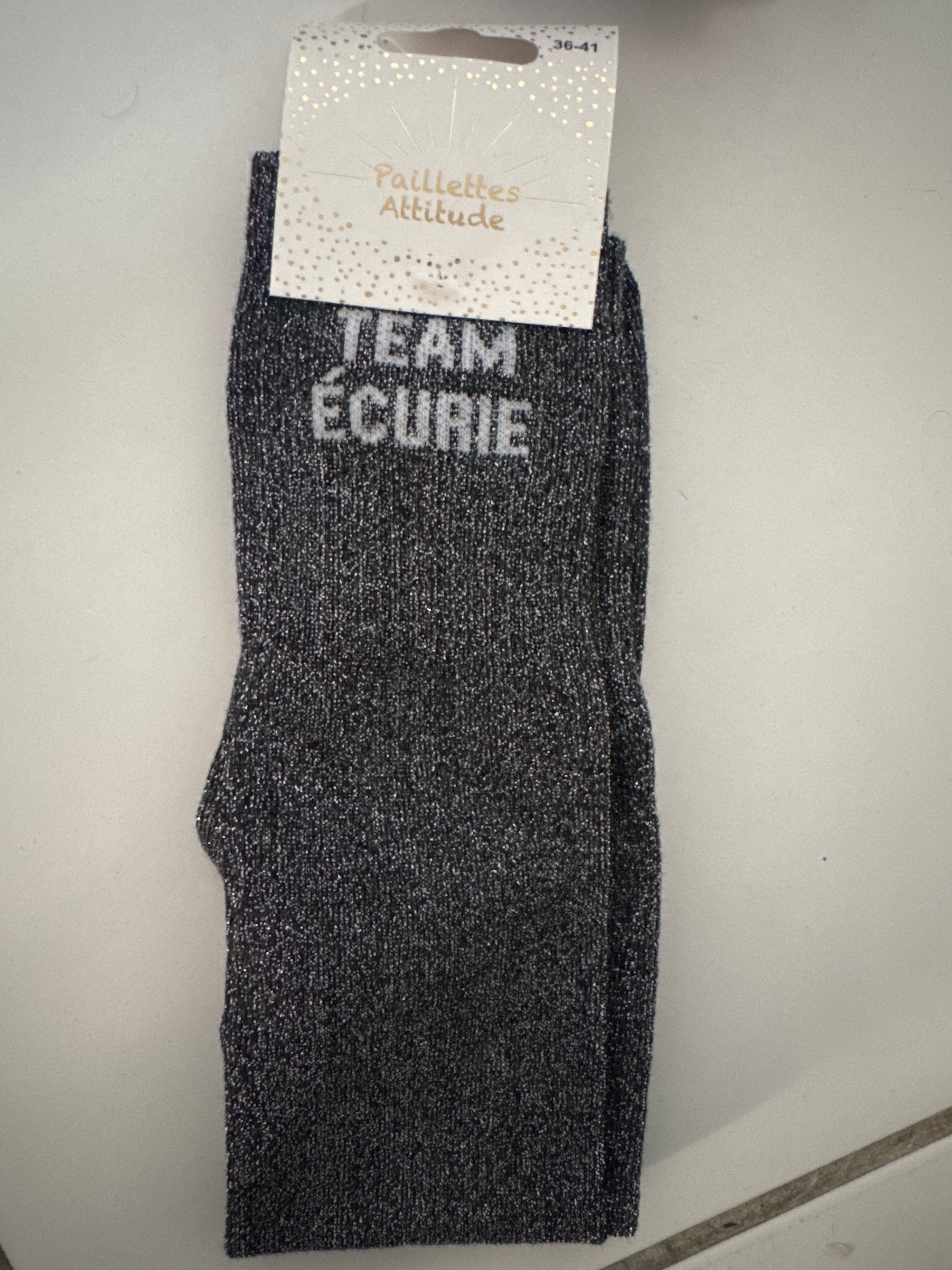 Chaussette pailletée TEAM ÉCURIE 36/41