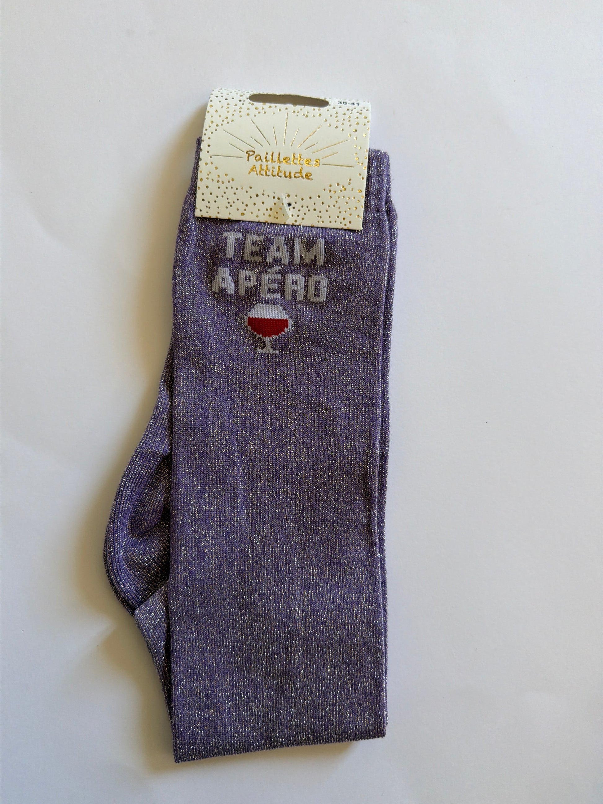 Chaussette pailletée équitation 36-41 TEAM APÉRO 🍷